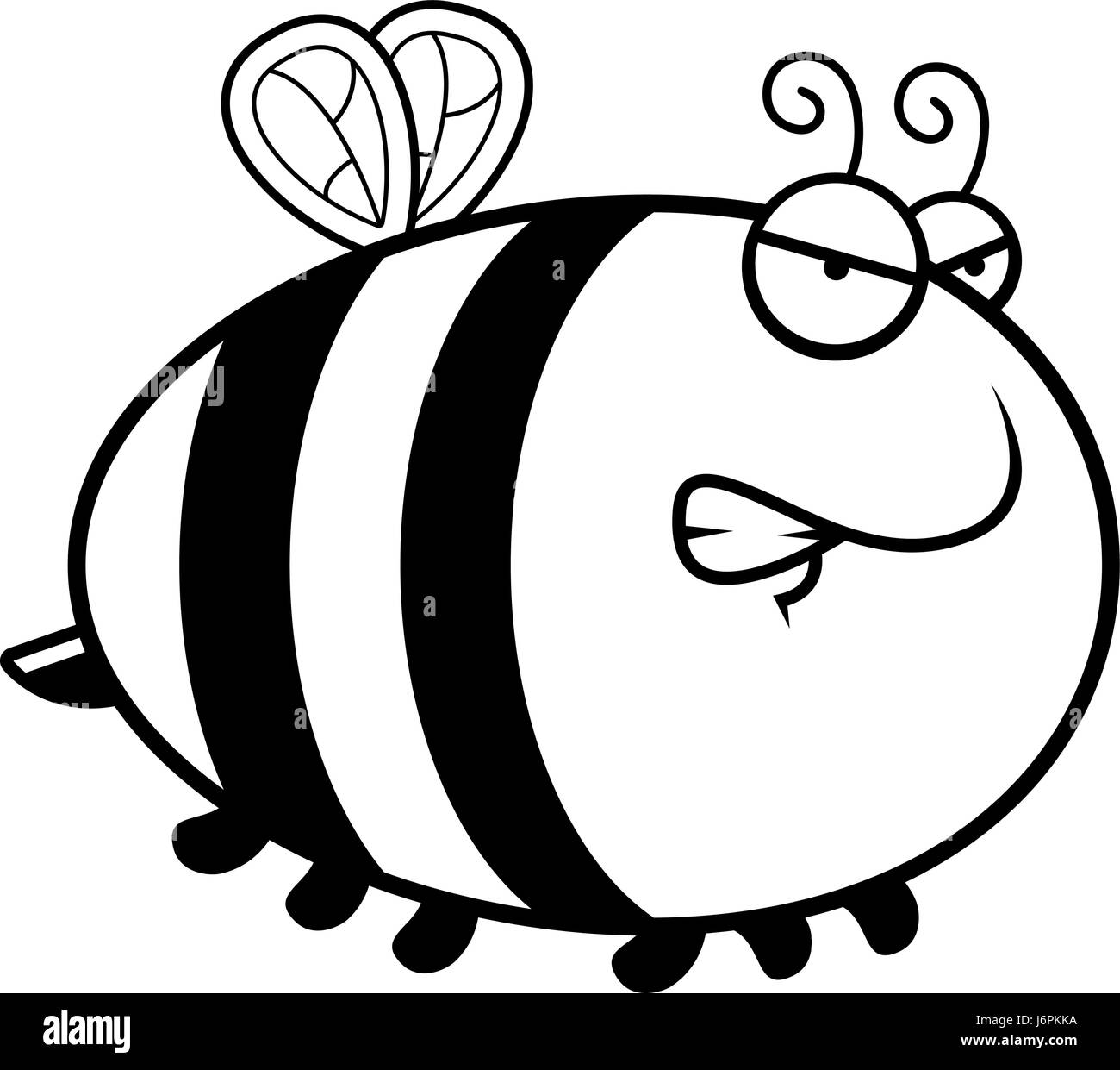 Cartoon illustration bee angry hi-res stock photography and images - Alamy