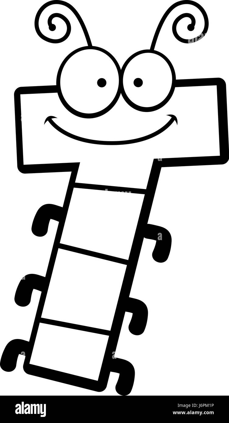 A cartoon illustration of the letter T with an insect theme Stock Vector Image & Art Alamy