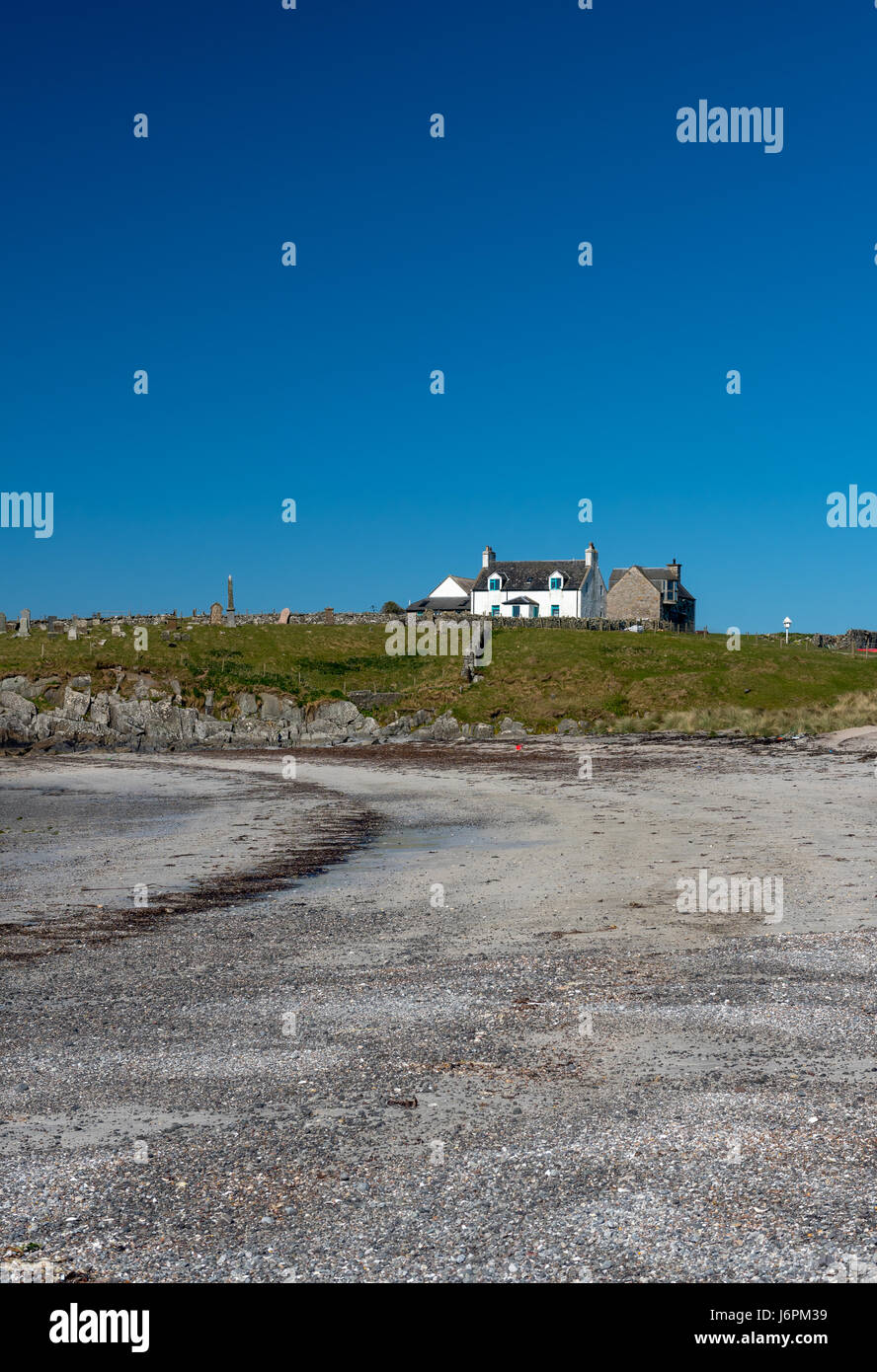 Burial Ground at Crossapol on the Isle of Coll Scotland Stock Photo