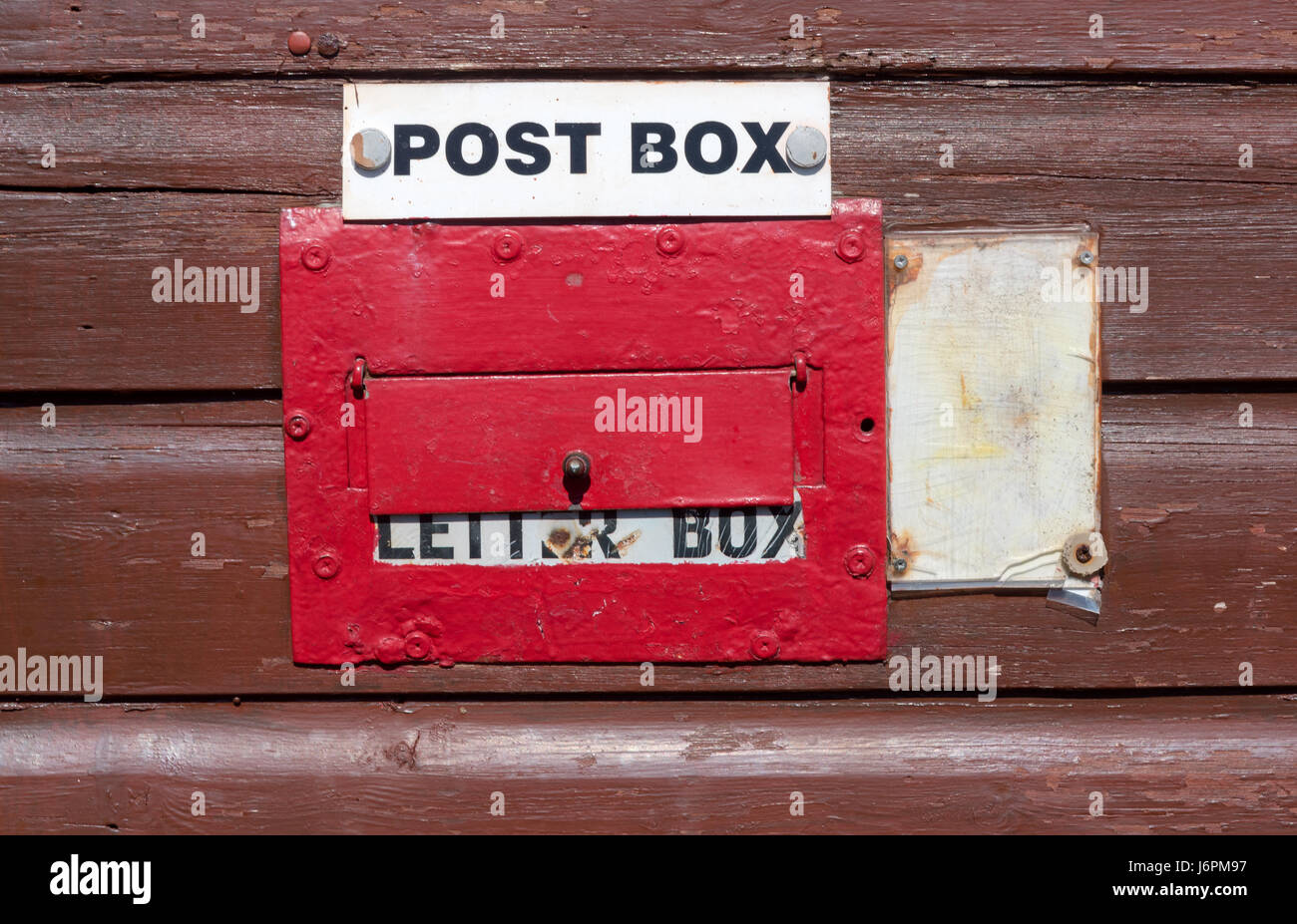 Post box at Arinagour on the Inner Hebridean Island of Coll Stock Photo