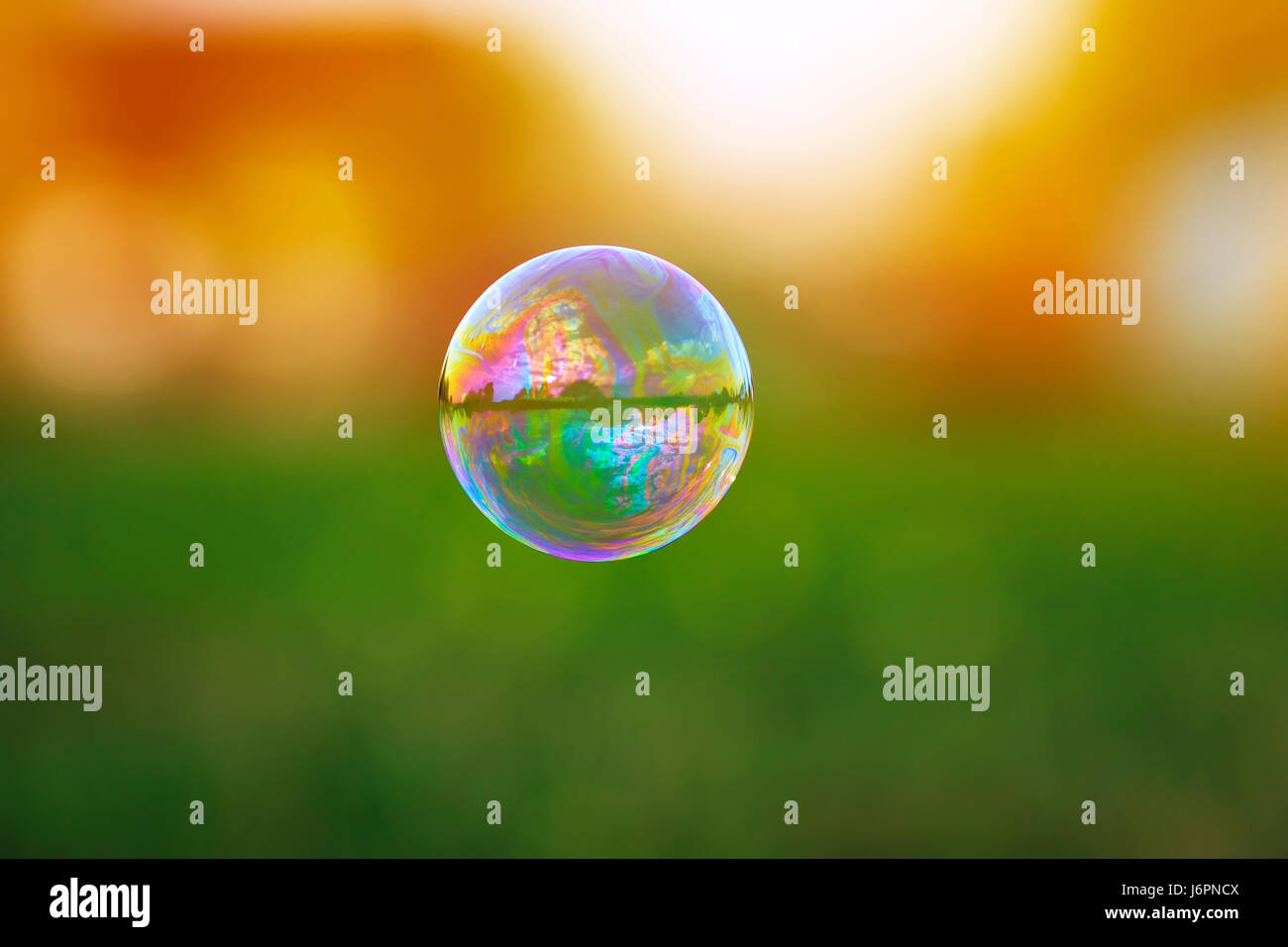 beautiful festive background with iridescent soap bubbles Stock Photo ...