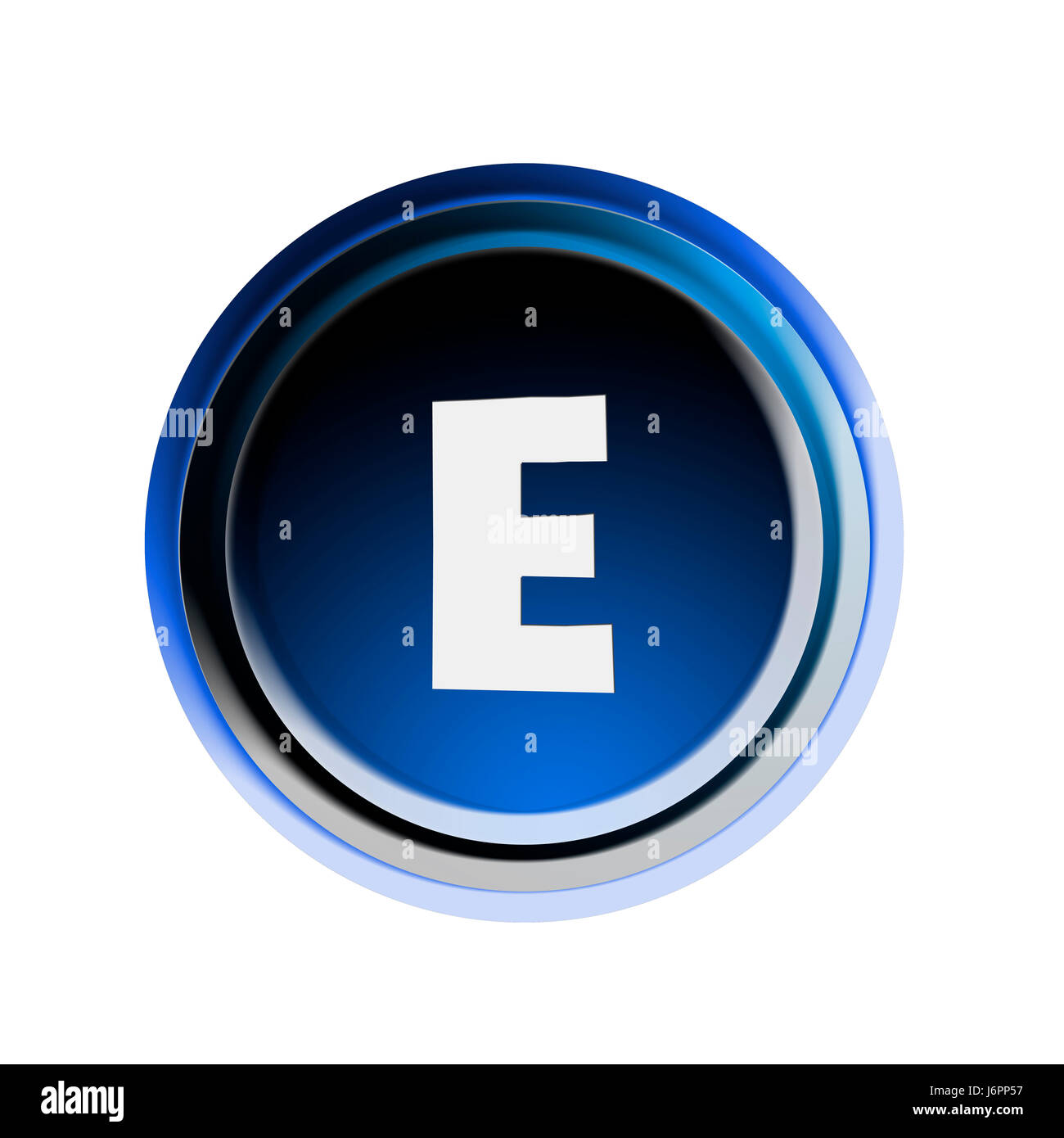 button with letter e Stock Photo