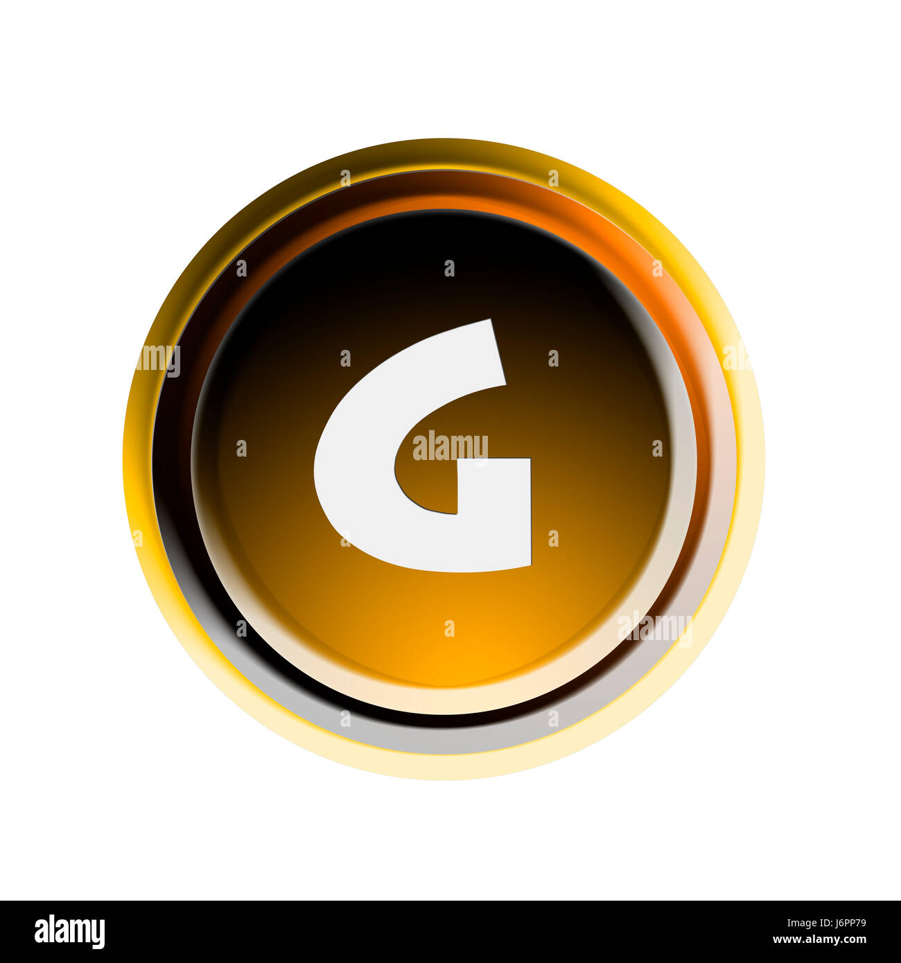 button with letter g Stock Photo