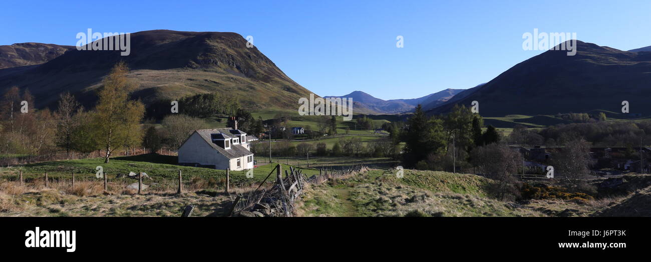 Spittal Scotland Spittal of Glenshee with peak of Ben Gulabin Scotland May 2017 Stock ...