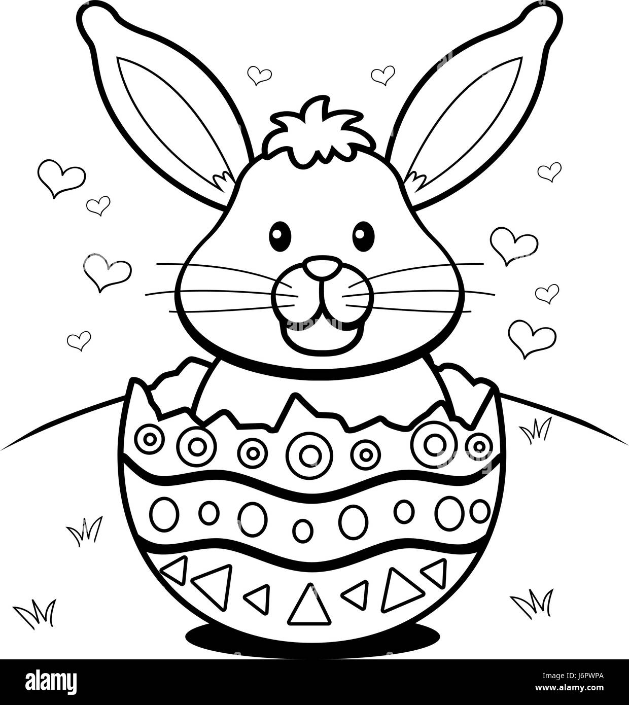 Easter bunny decorated egg Stock Vector Images - Alamy