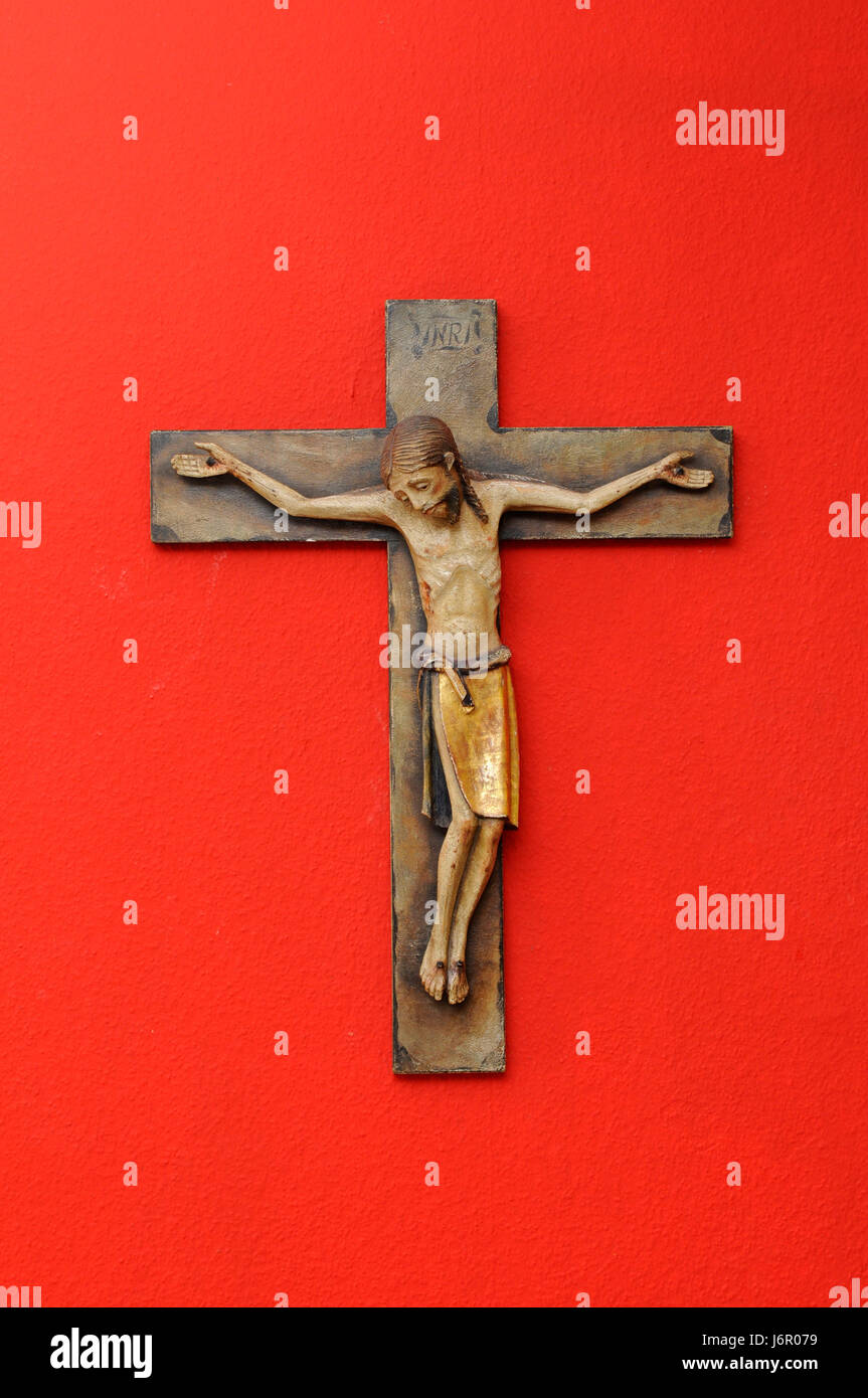 cross crucifix jesus religion belief church god catholics easter catholic Stock Photo