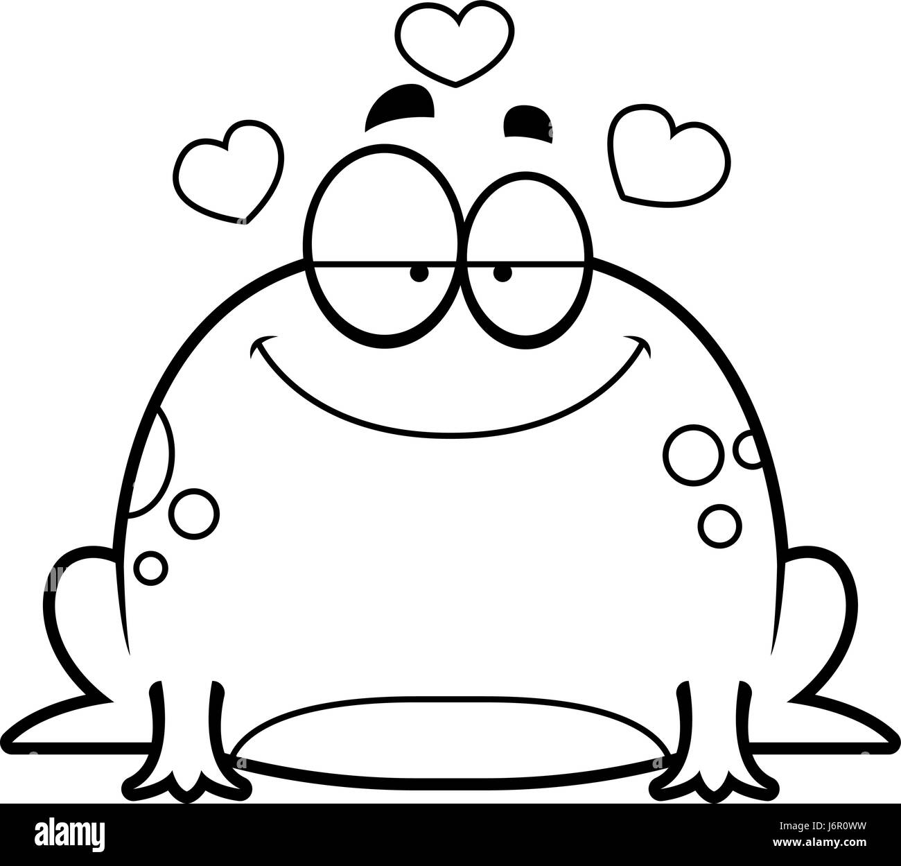 A cartoon illustration of a frog in love Stock Vector Image & Art Alamy