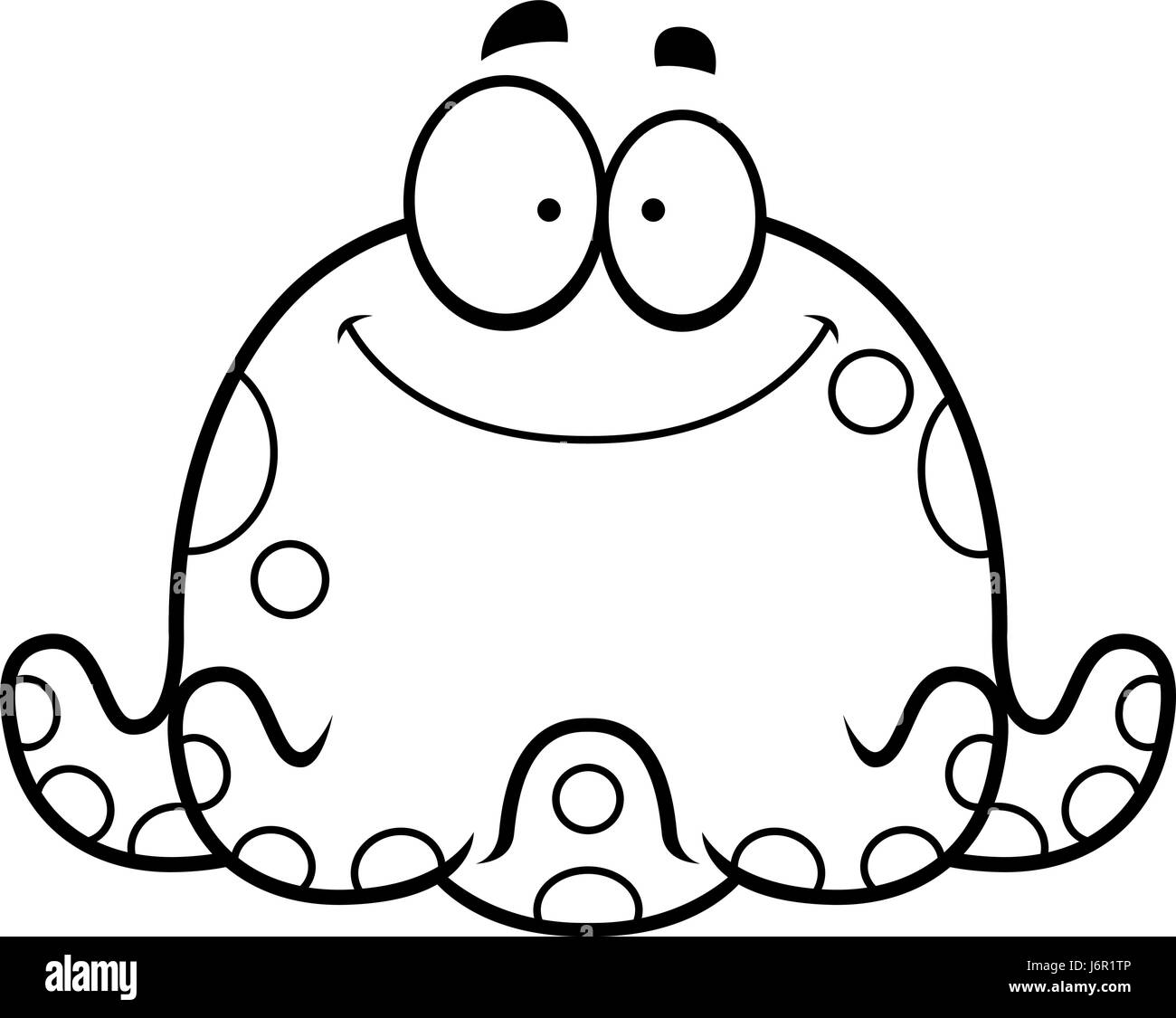 A cartoon illustration of a octopus smiling Stock Vector Image & Art ...