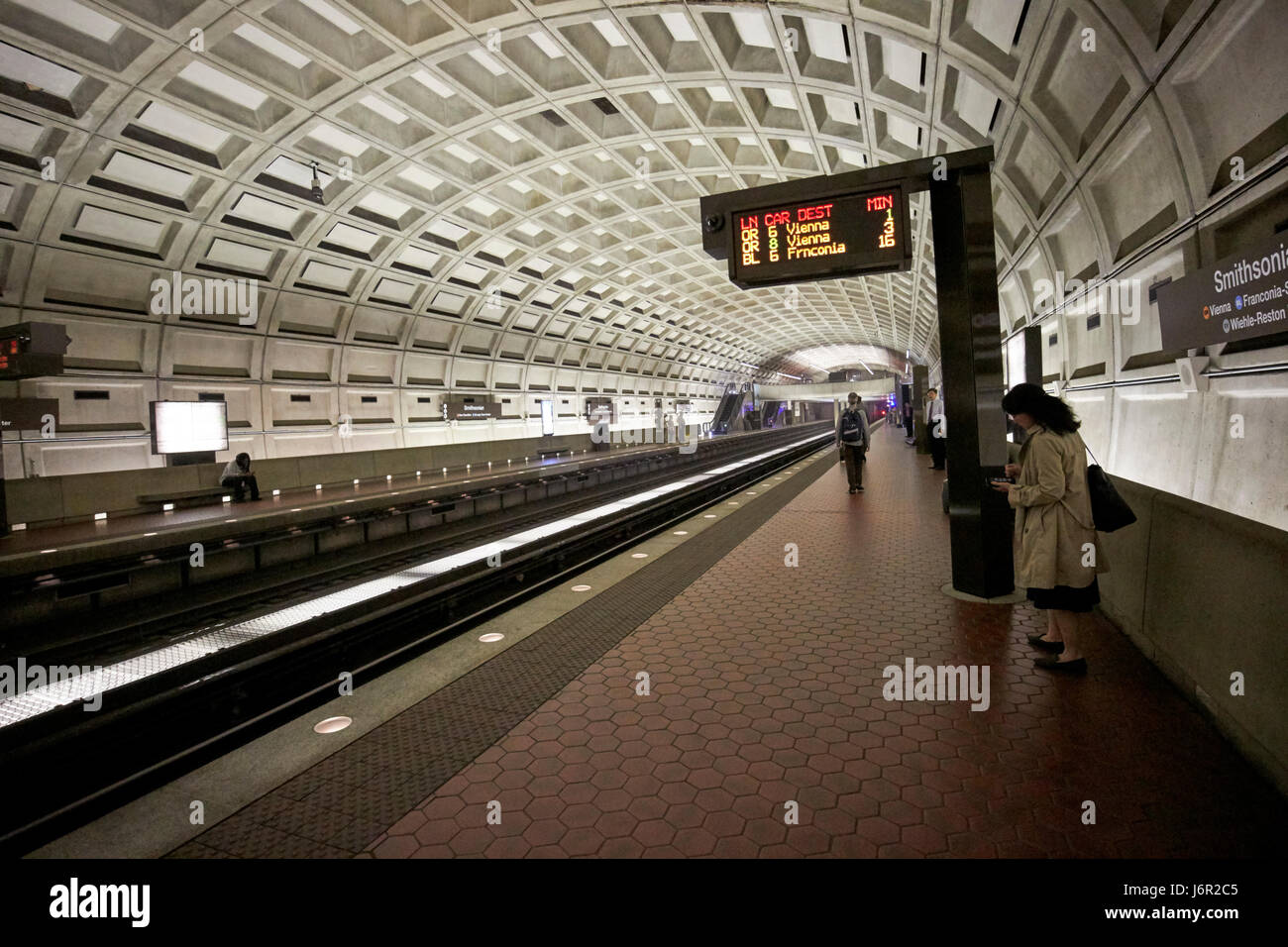 smithsonian metro underground train system Washington DC USA Stock Photo