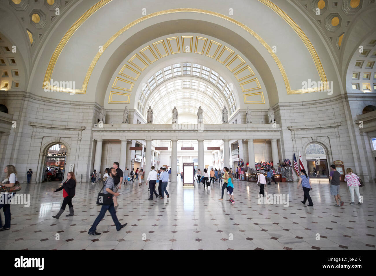 interior of union station train station Washington DC USA Stock Photo
