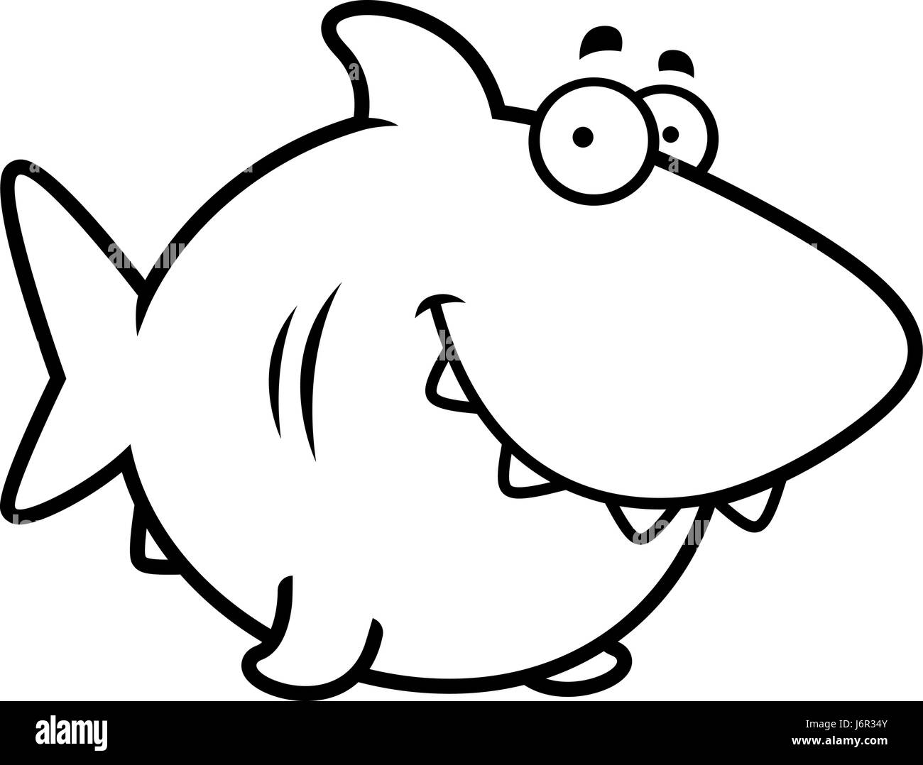 A cartoon illustration of a shark happy and smiling Stock Vector Image & Art  - Alamy