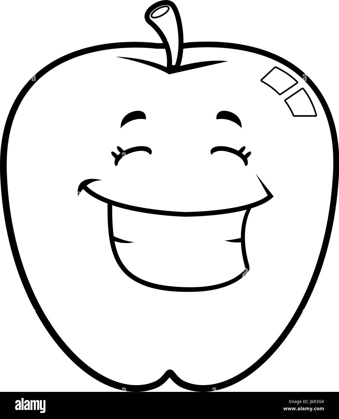 A cartoon red apple happy and smiling Stock Vector Image & Art - Alamy