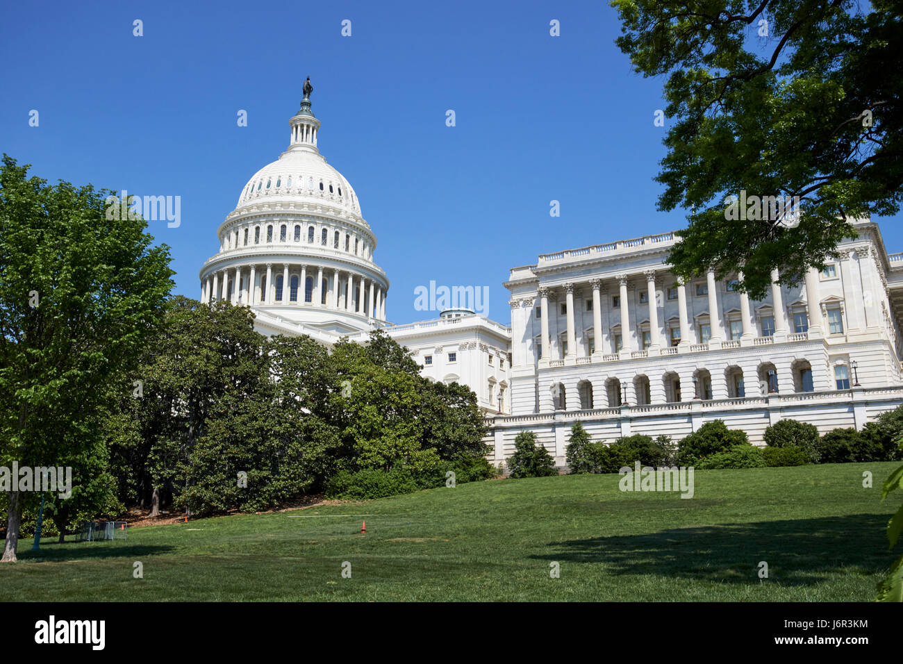 United States Capitol building and house of representatives chamber buildnig Washington DC USA Stock Photo