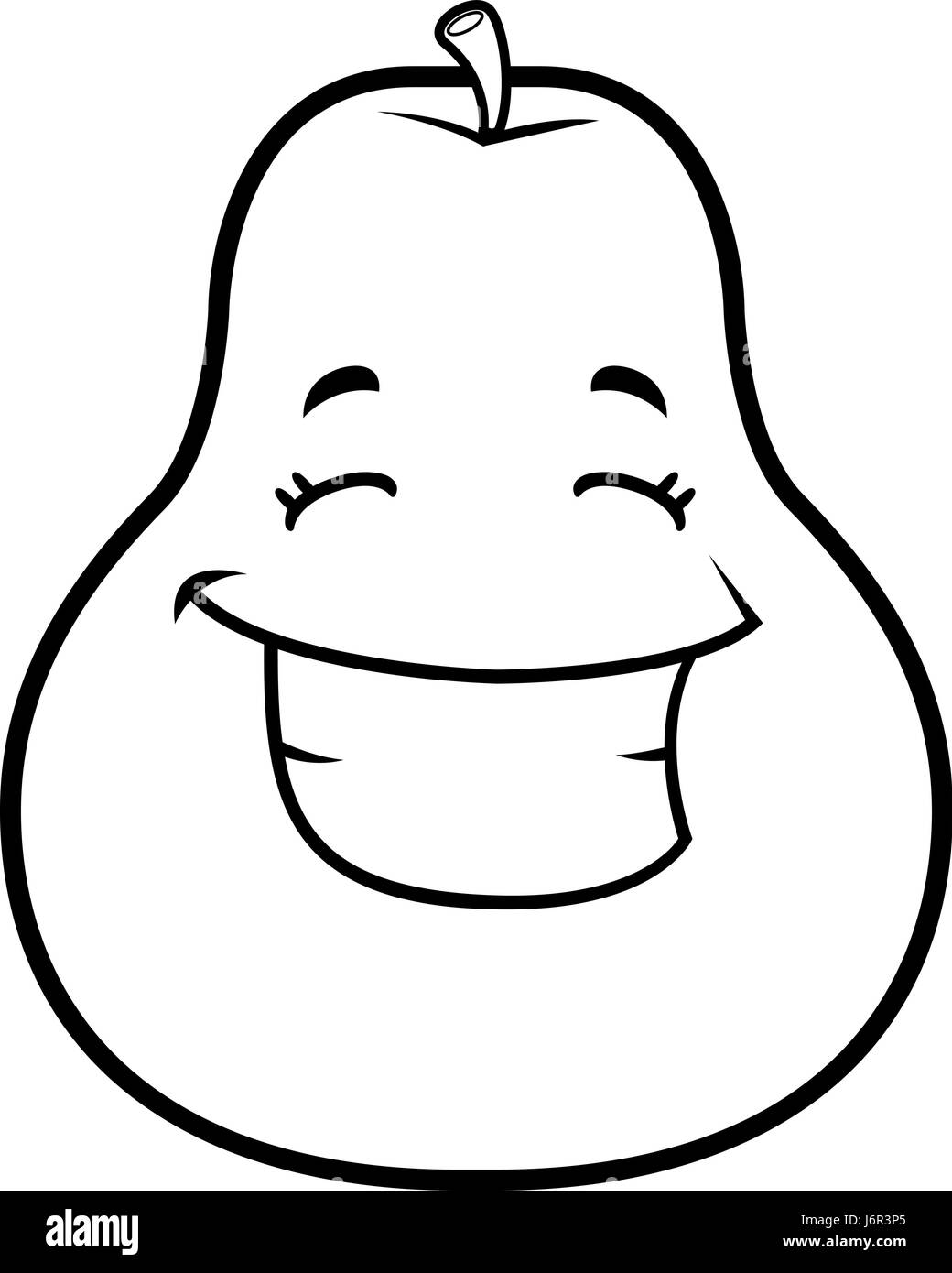 A cartoon green pear smiling and happy Stock Vector Image & Art - Alamy