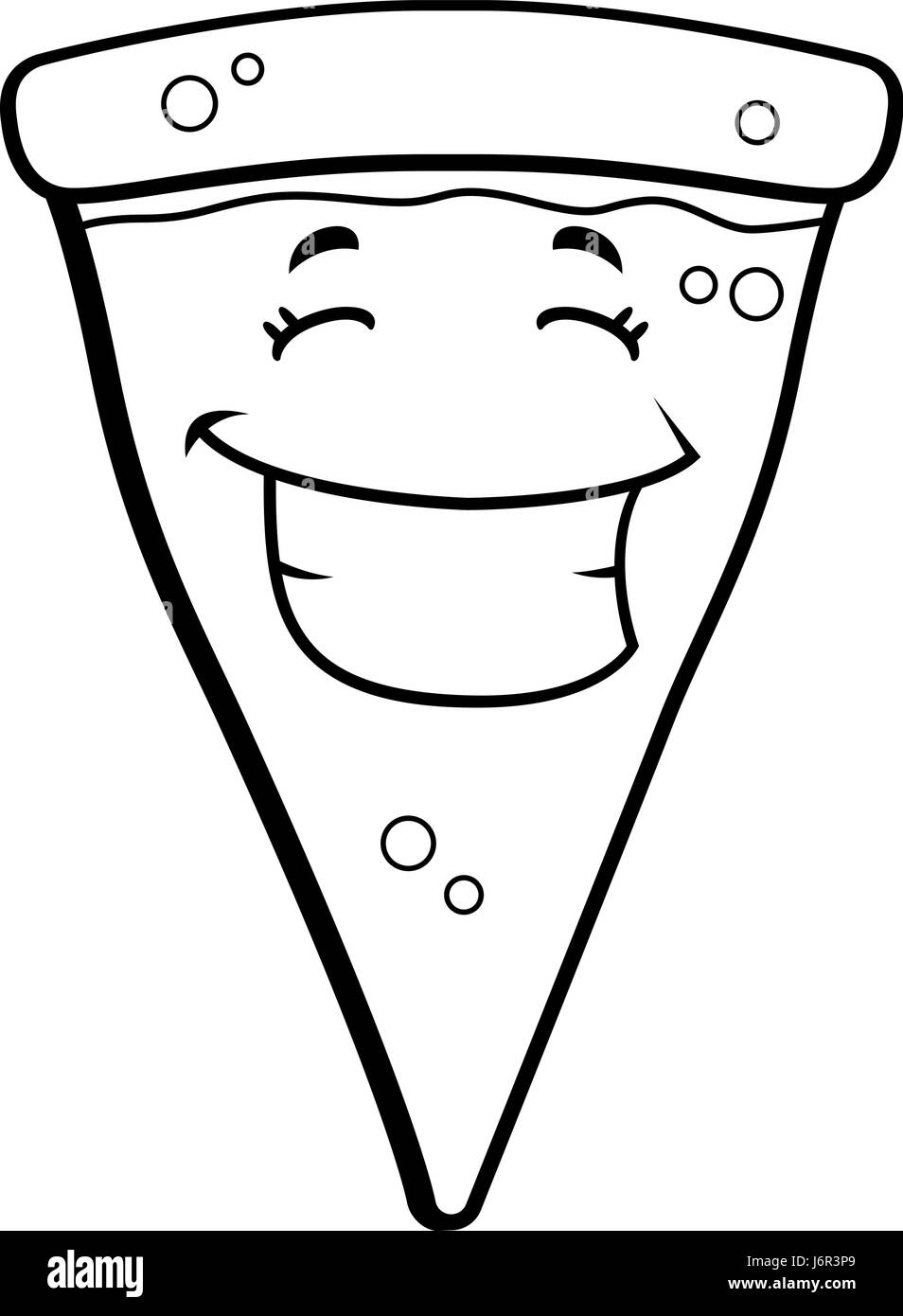 A cartoon pizza slice happy and smiling Stock Vector Image &amp; Art - Alamy