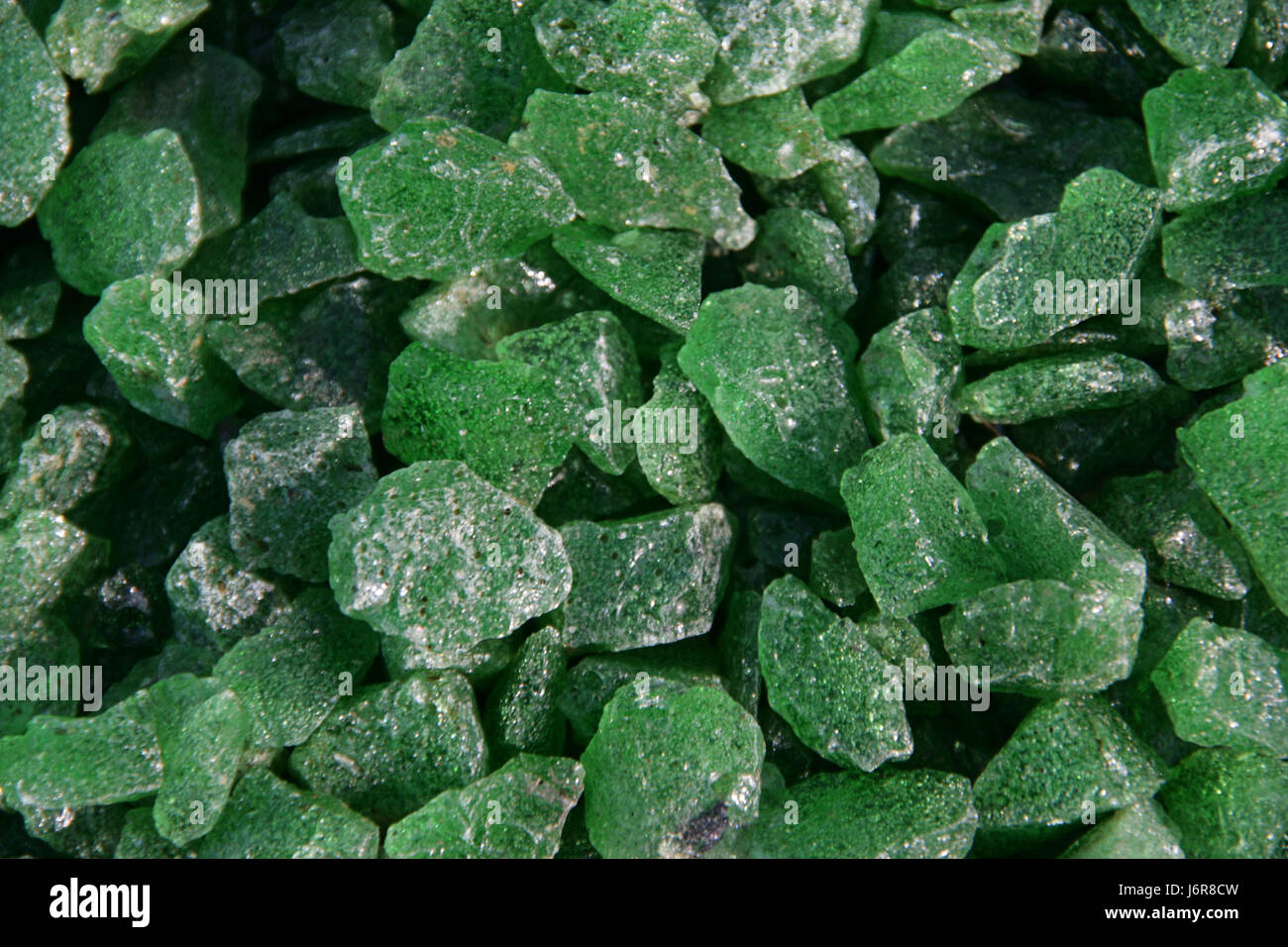 green glass shards Stock Photo Alamy