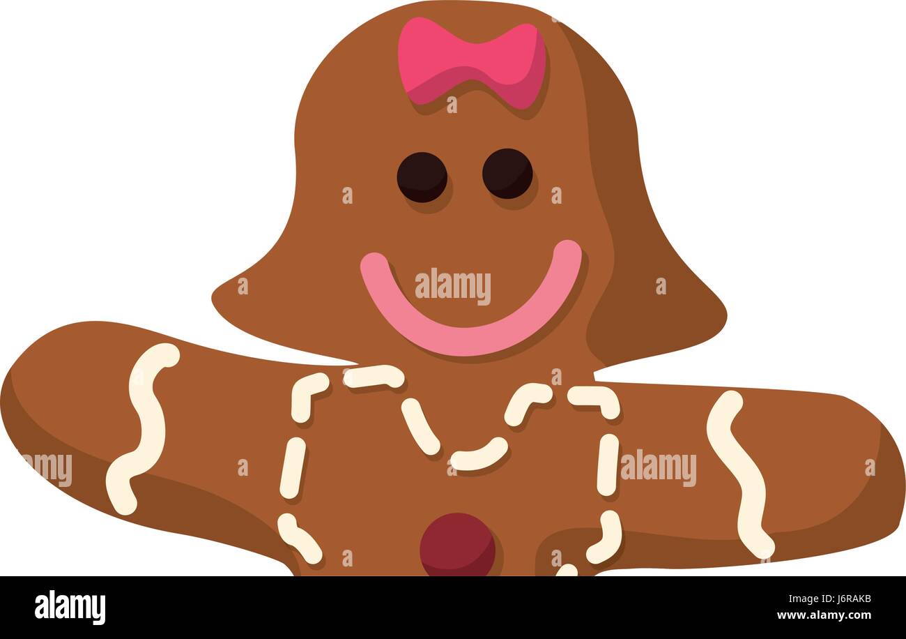 gingerbread girl cookie Stock Vector Image & Art Alamy