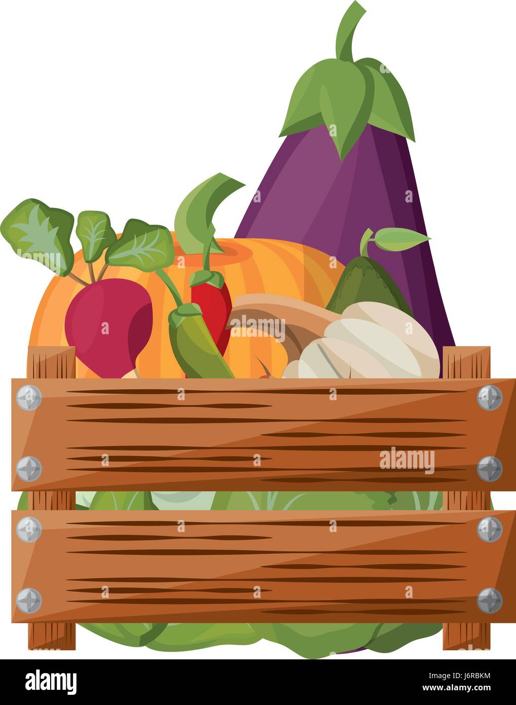 Vegetables Box Vector vegetables wooden box Stock Vector Image & Art - Alamy