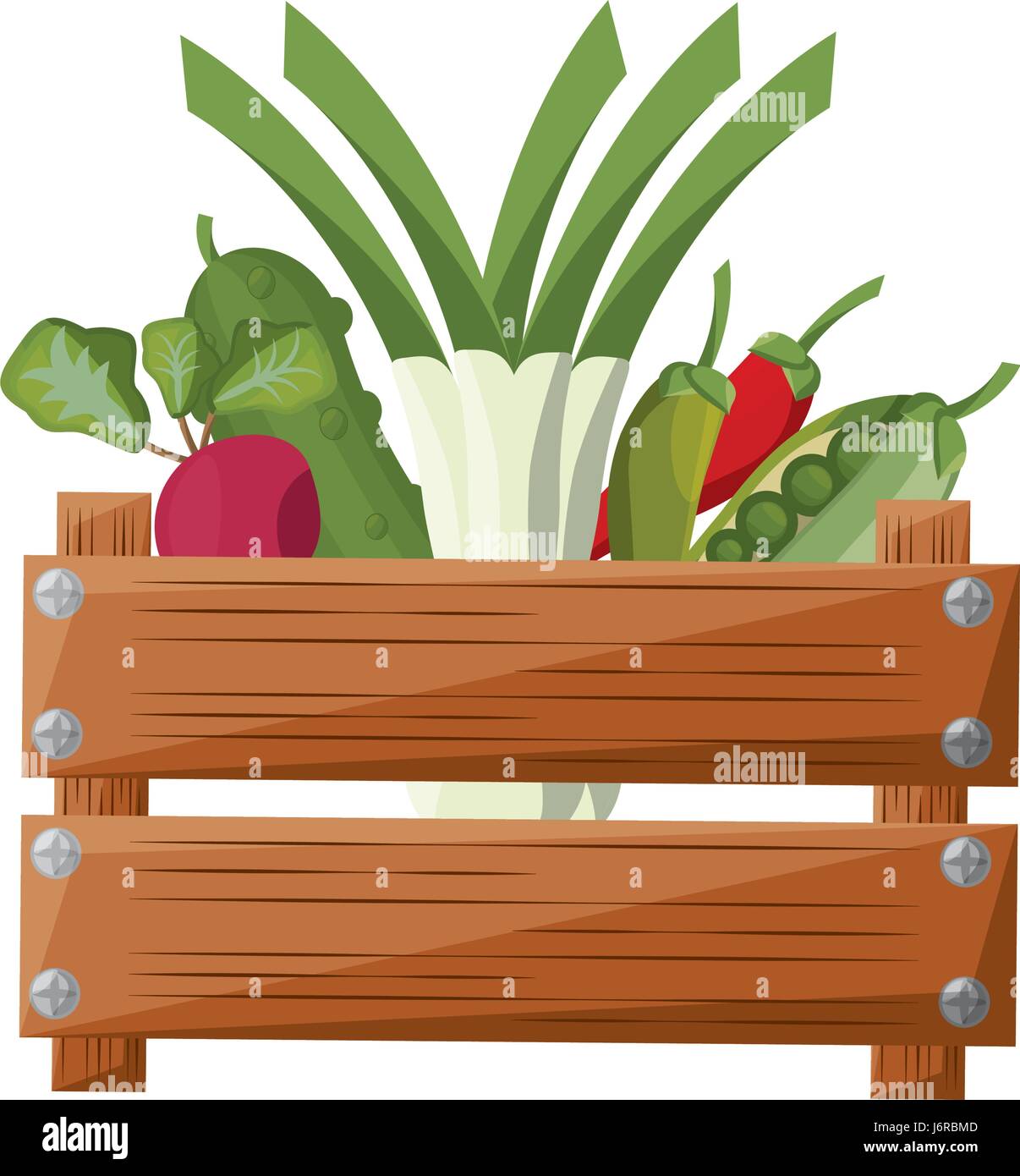 vegetables wooden box Stock Vector Image & Art - Alamy
