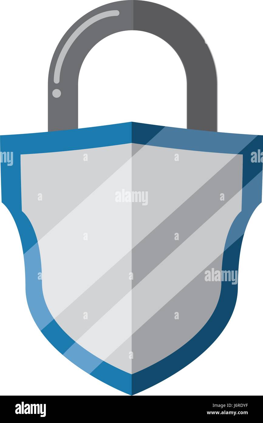 padlock security shield Stock Vector Image & Art - Alamy