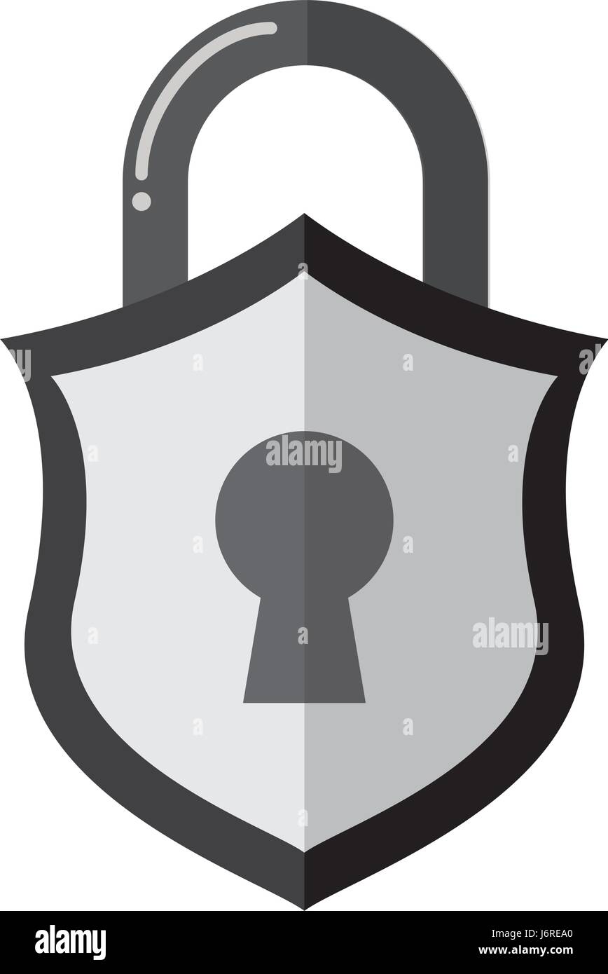 padlock security shield Stock Vector Image & Art - Alamy