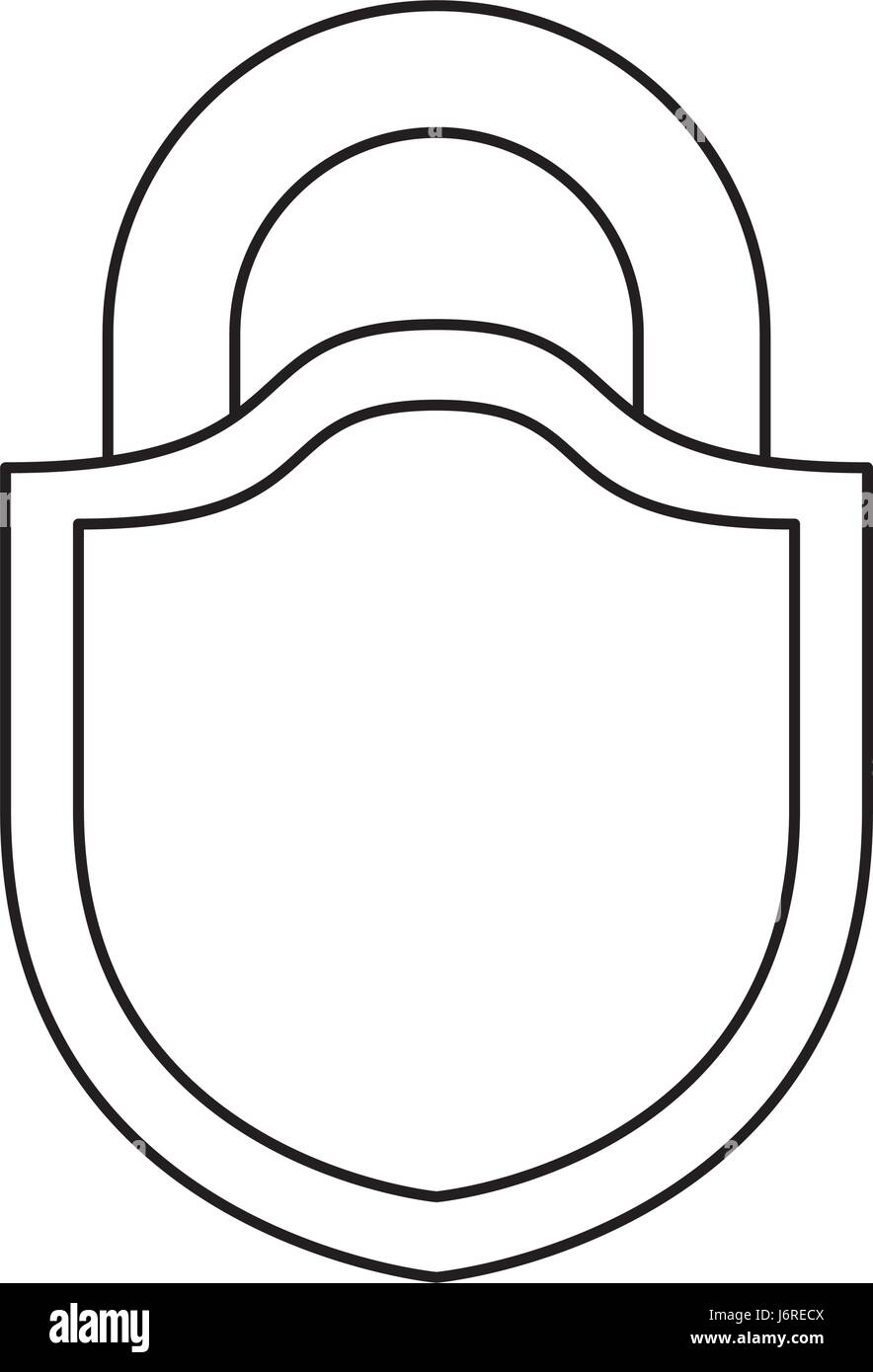 padlock security shield Stock Vector Image & Art - Alamy