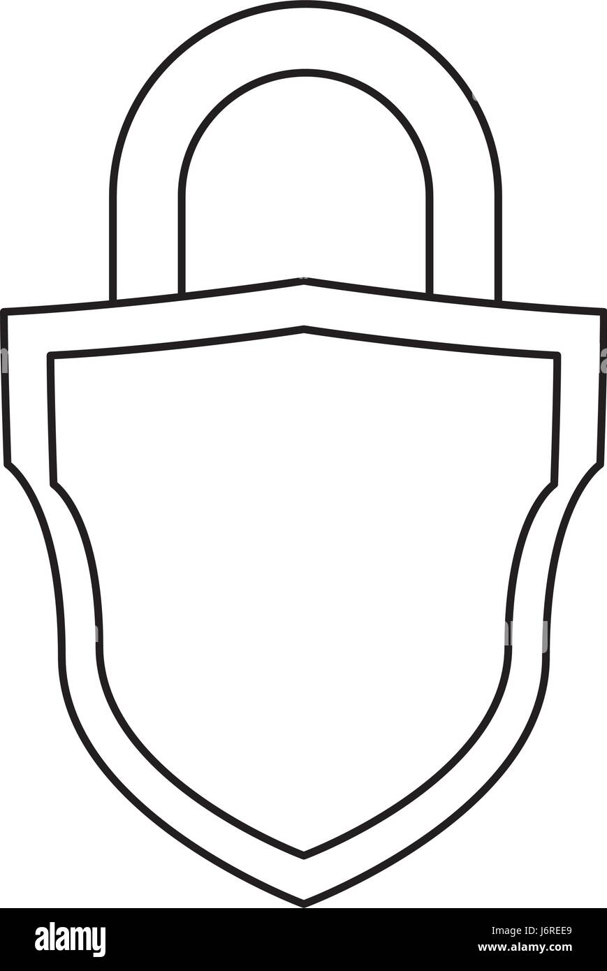 padlock security shield Stock Vector Image & Art - Alamy