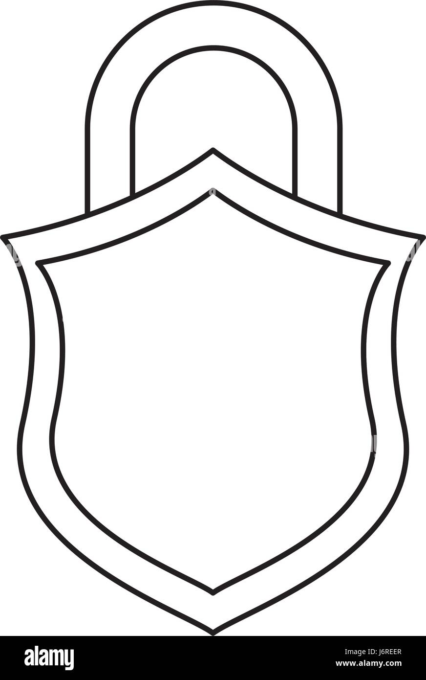 padlock security shield Stock Vector Image & Art - Alamy