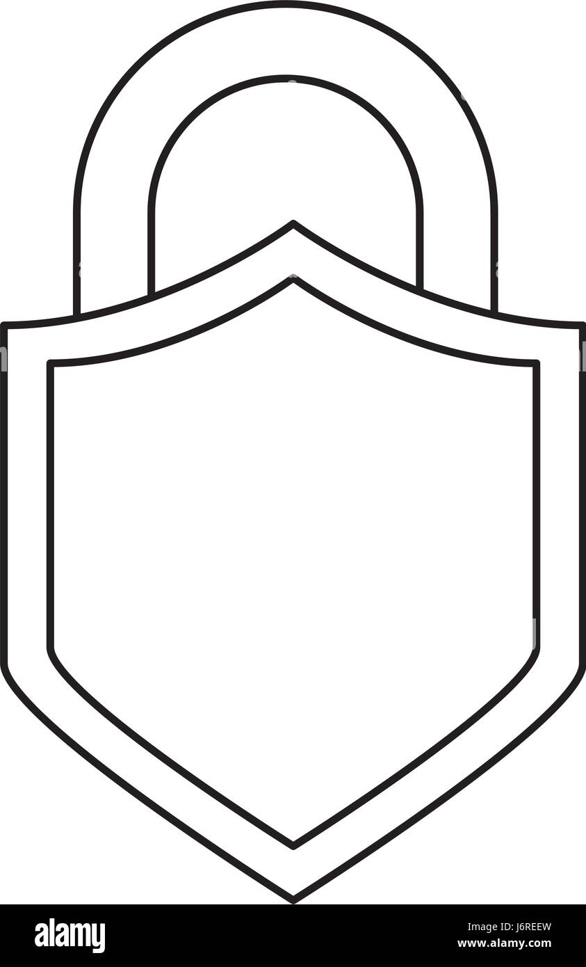 padlock security shield Stock Vector Image & Art - Alamy