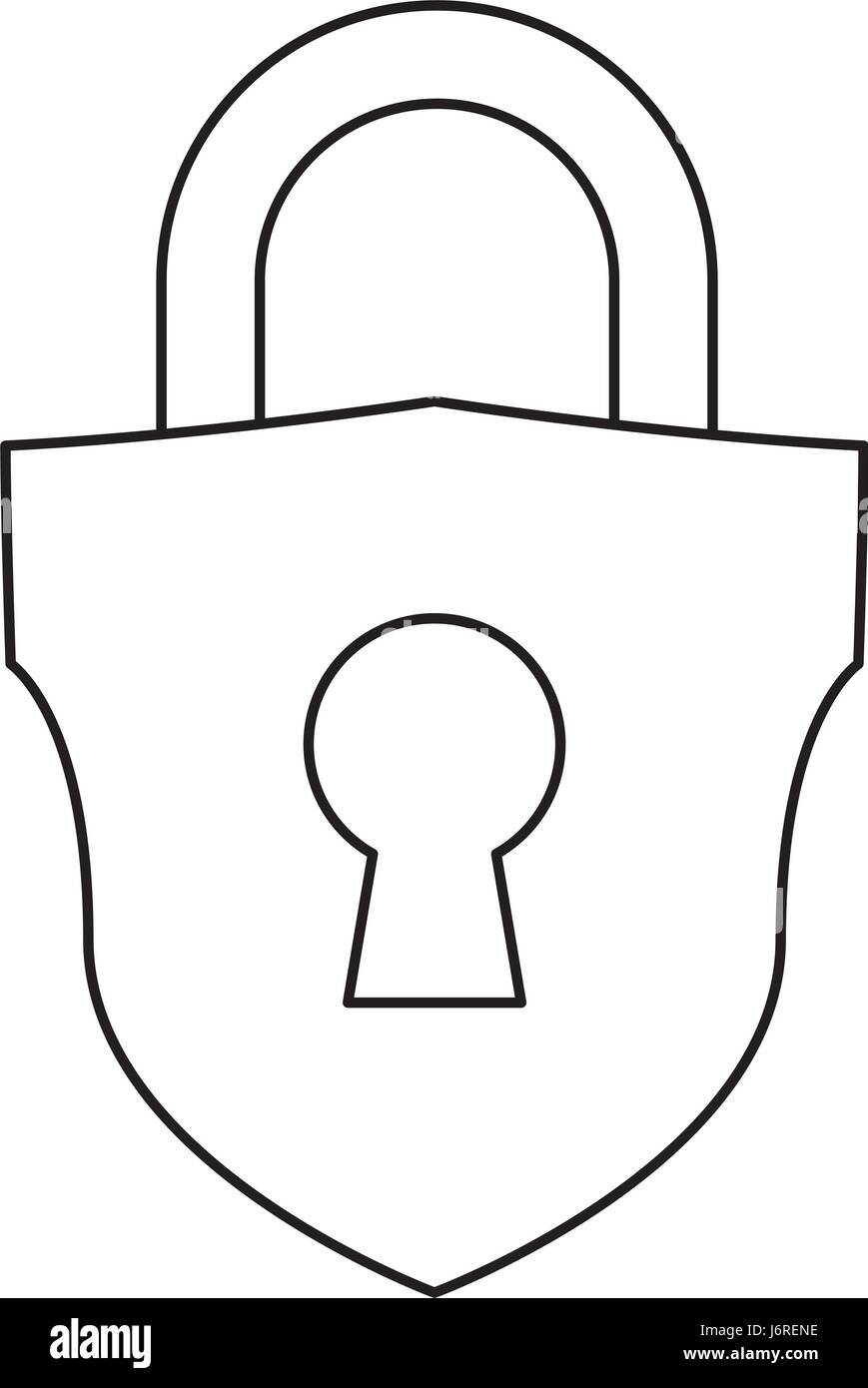 padlock security object Stock Vector Image & Art - Alamy