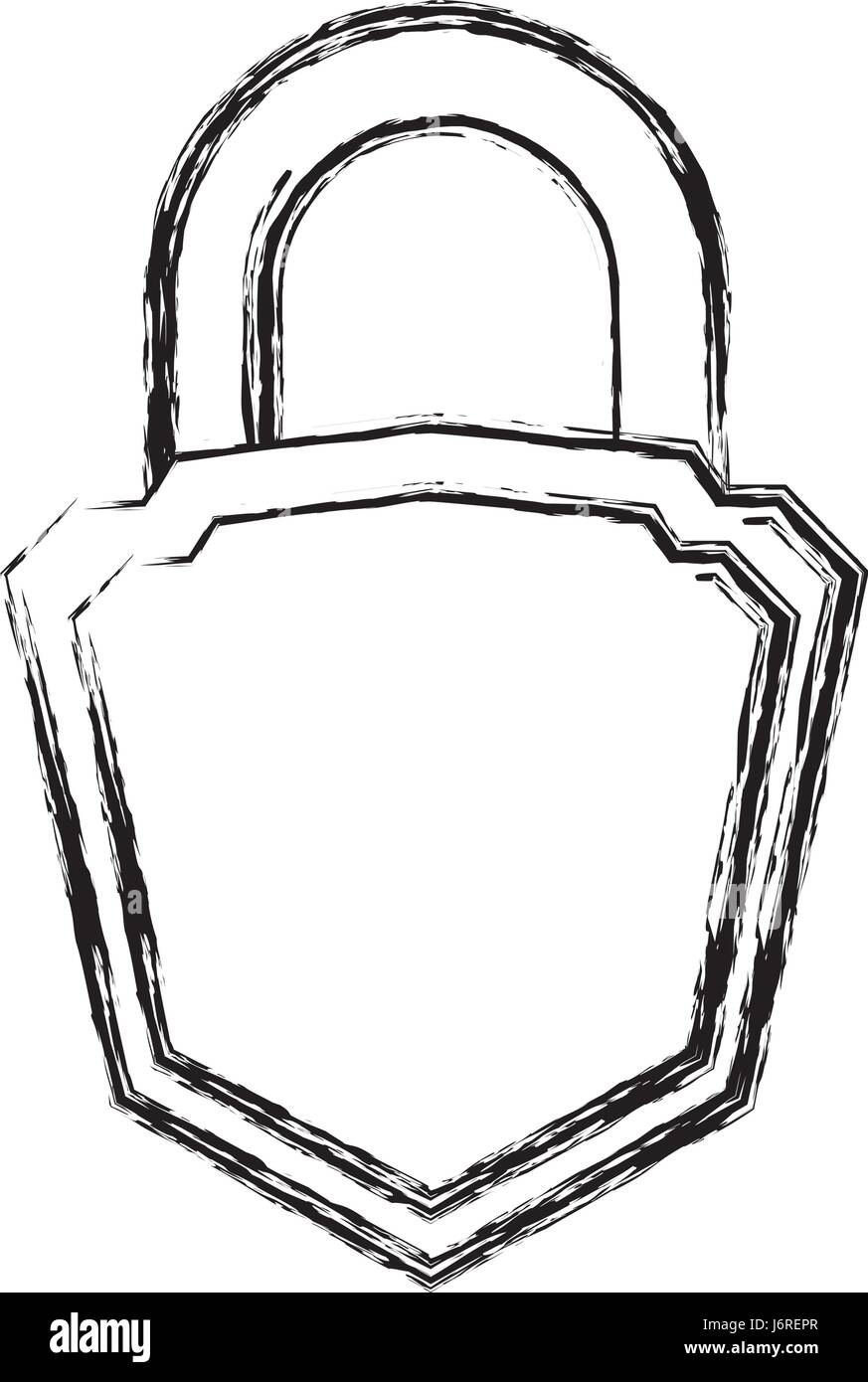 padlock security shield Stock Vector Image & Art - Alamy