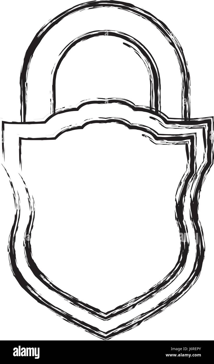 padlock security shield Stock Vector Image & Art - Alamy