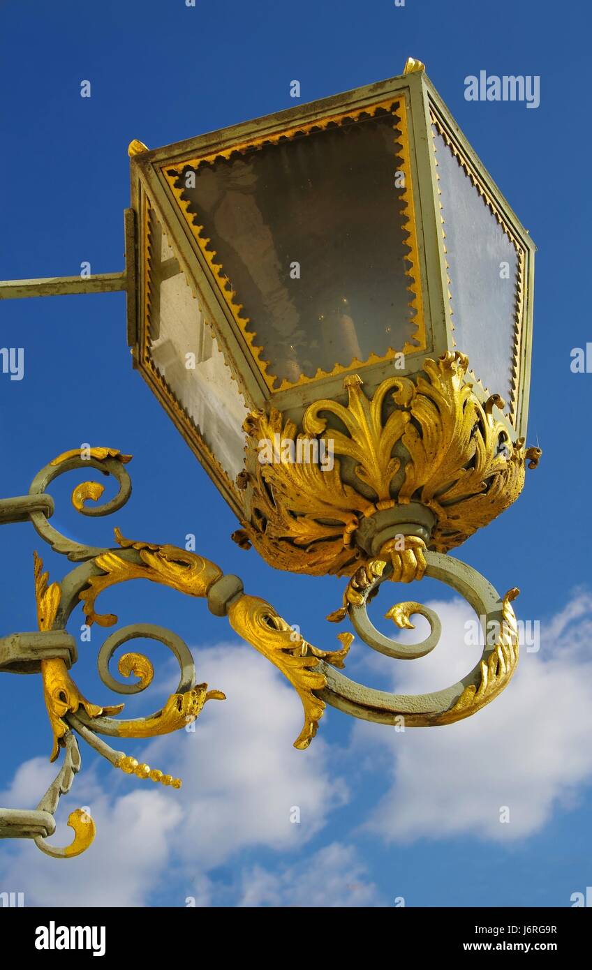 golden baroque lantern with vines Stock Photo