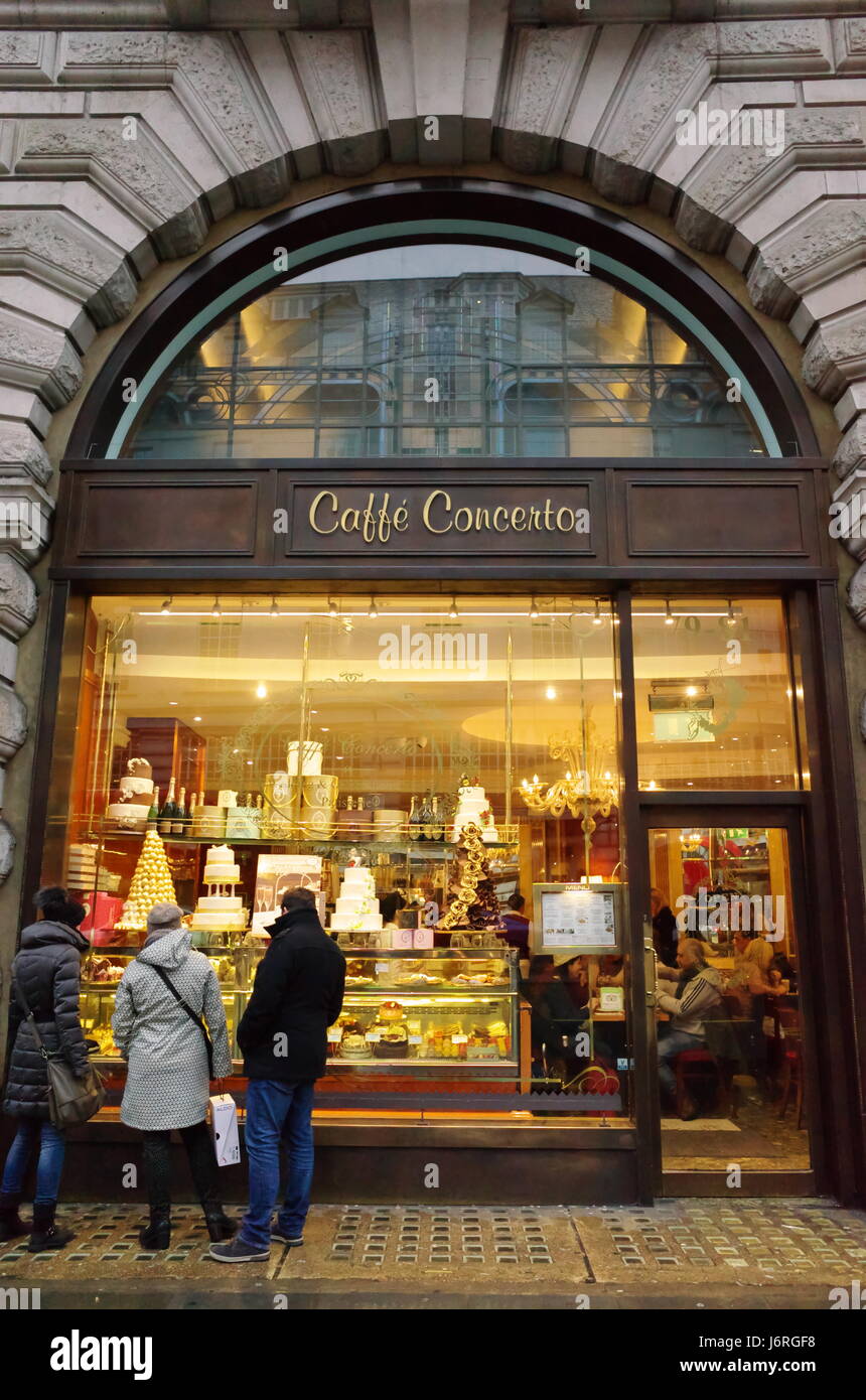 Caffe Concerto on Regent Street, London, UK Stock Photo