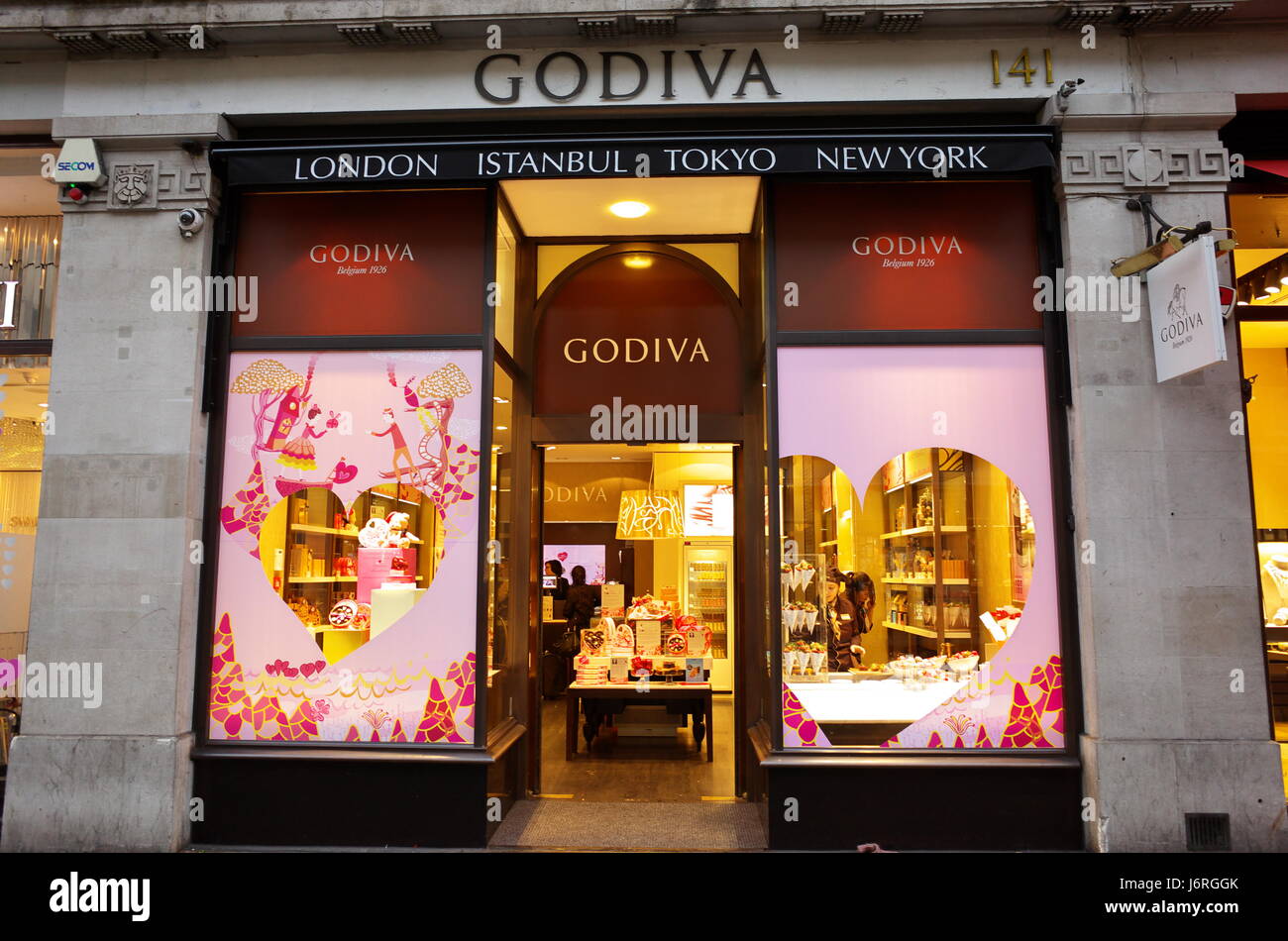 Godiva Chocolatier shop on Regent Street, London, UK Stock Photo Alamy
