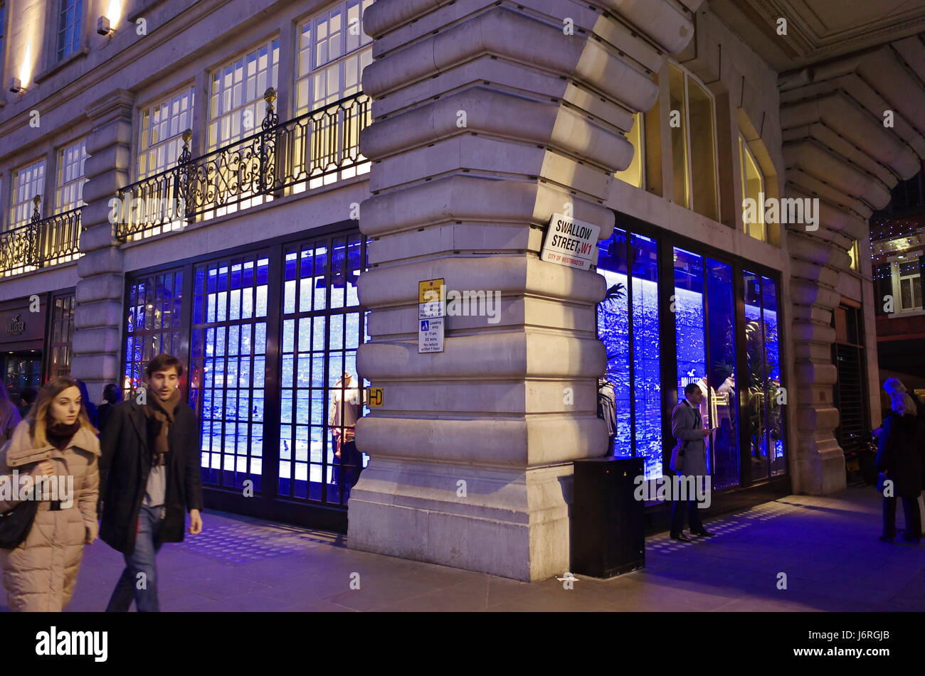 Hollister store on Regent Street, London, UK Stock Photo