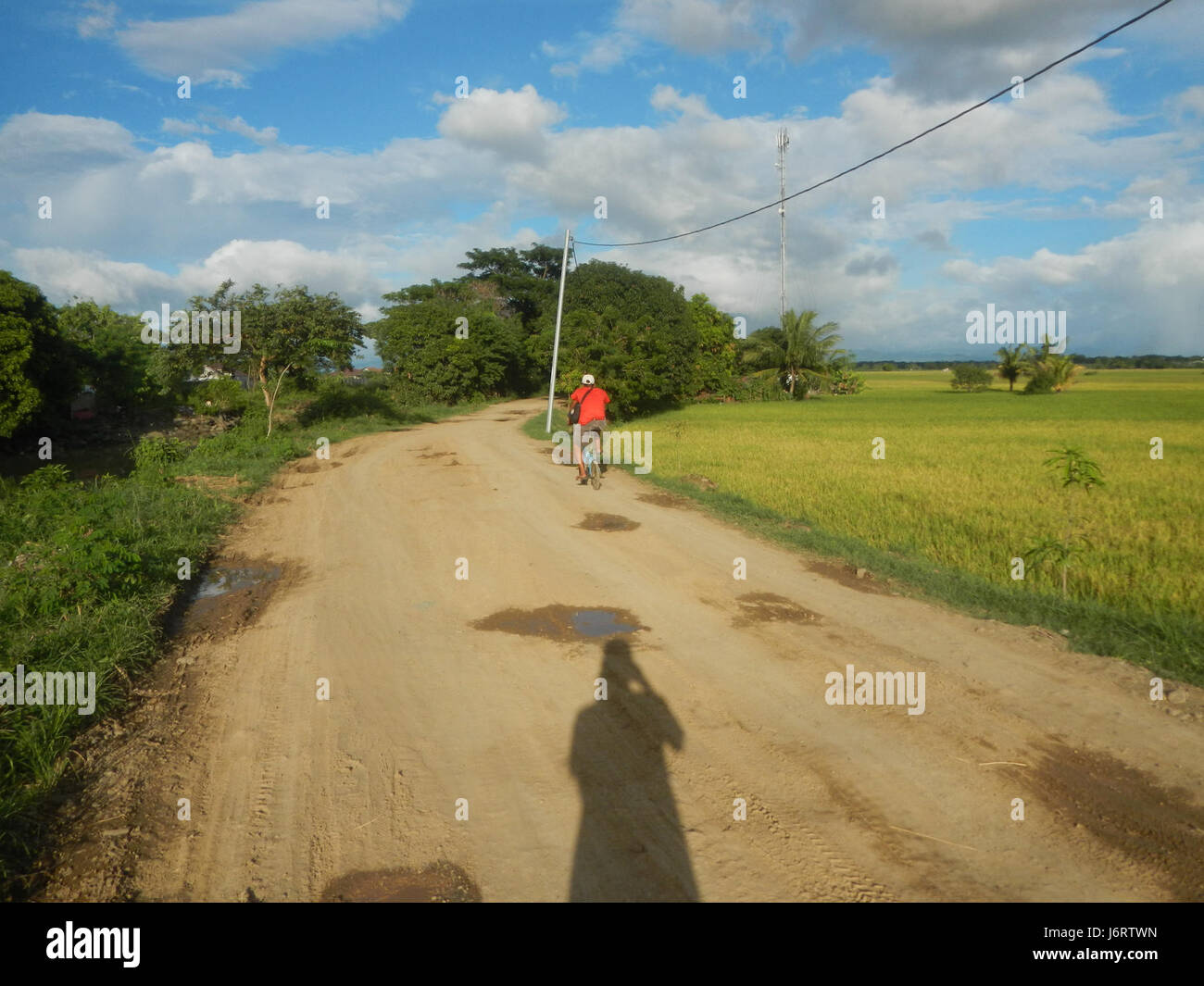 This image captures the rural landscape of Talampas, Bustos, Bulacan ...