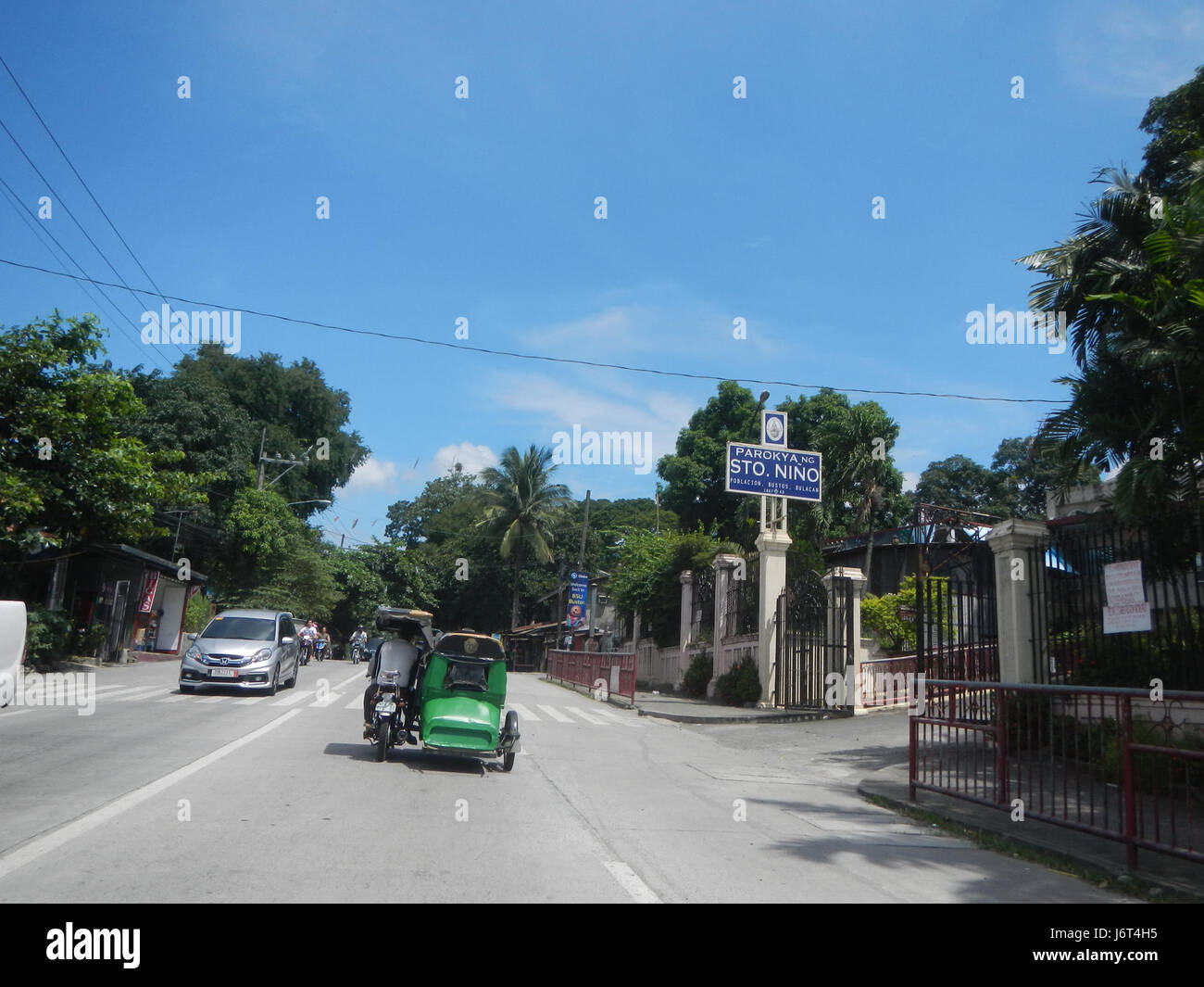 A road in Poblacion, Bustos, Bulacan, captured in a photograph or map ...