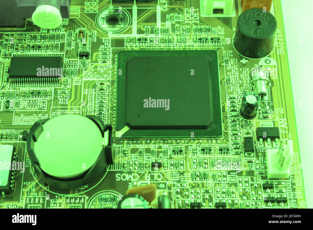 Close-up of electronic circuit board with processor Stock Photo - Alamy
