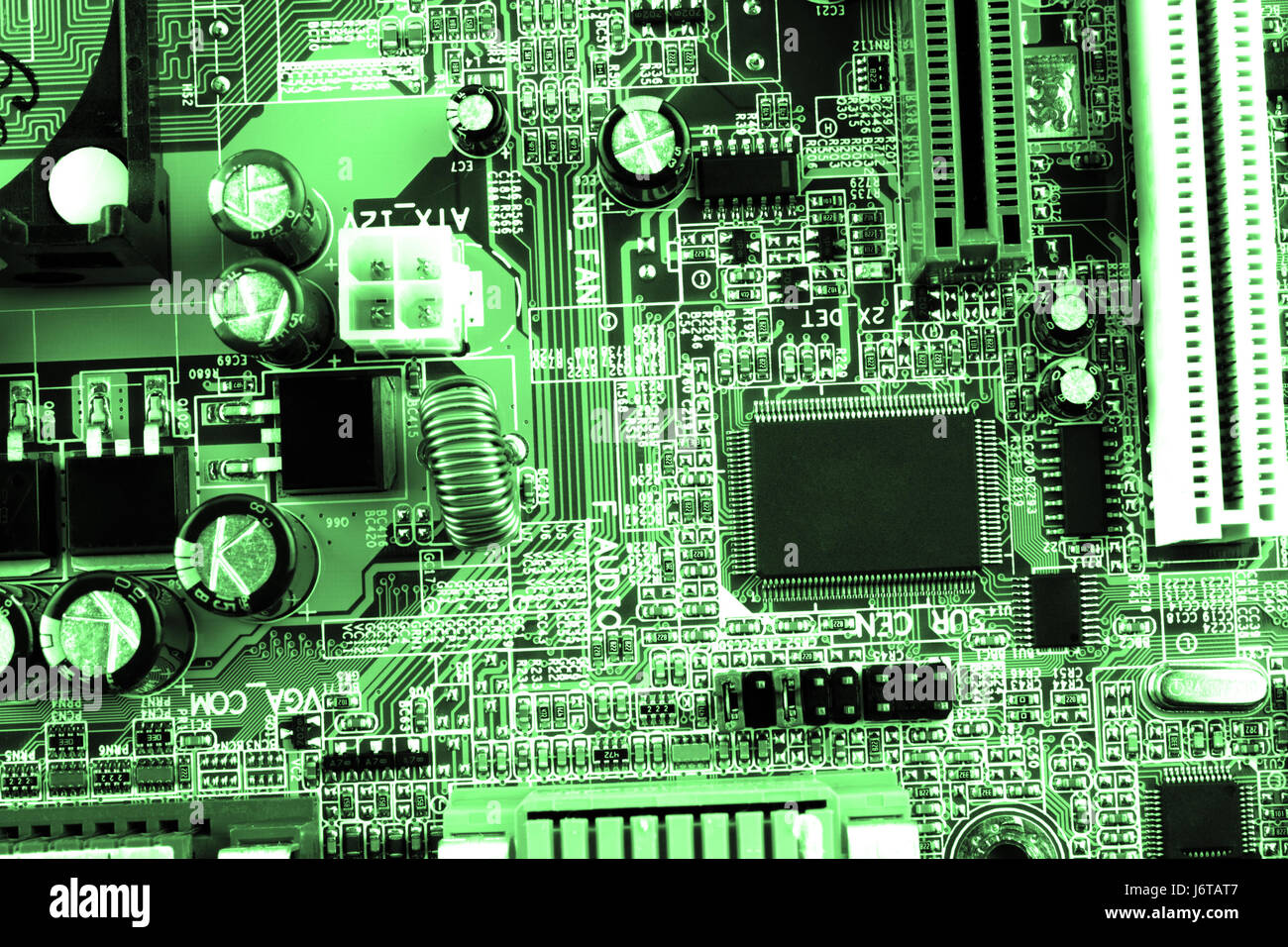 Circuit board. Electronic computer hardware technology. Motherboard ...