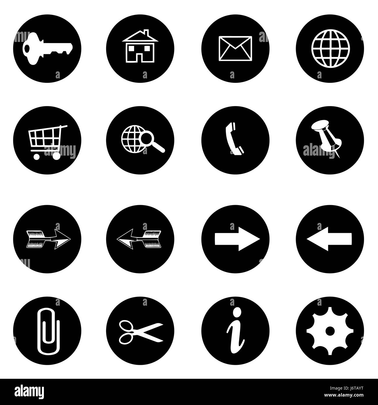 internet icons set - website buttons vector Stock Vector Image & Art ...