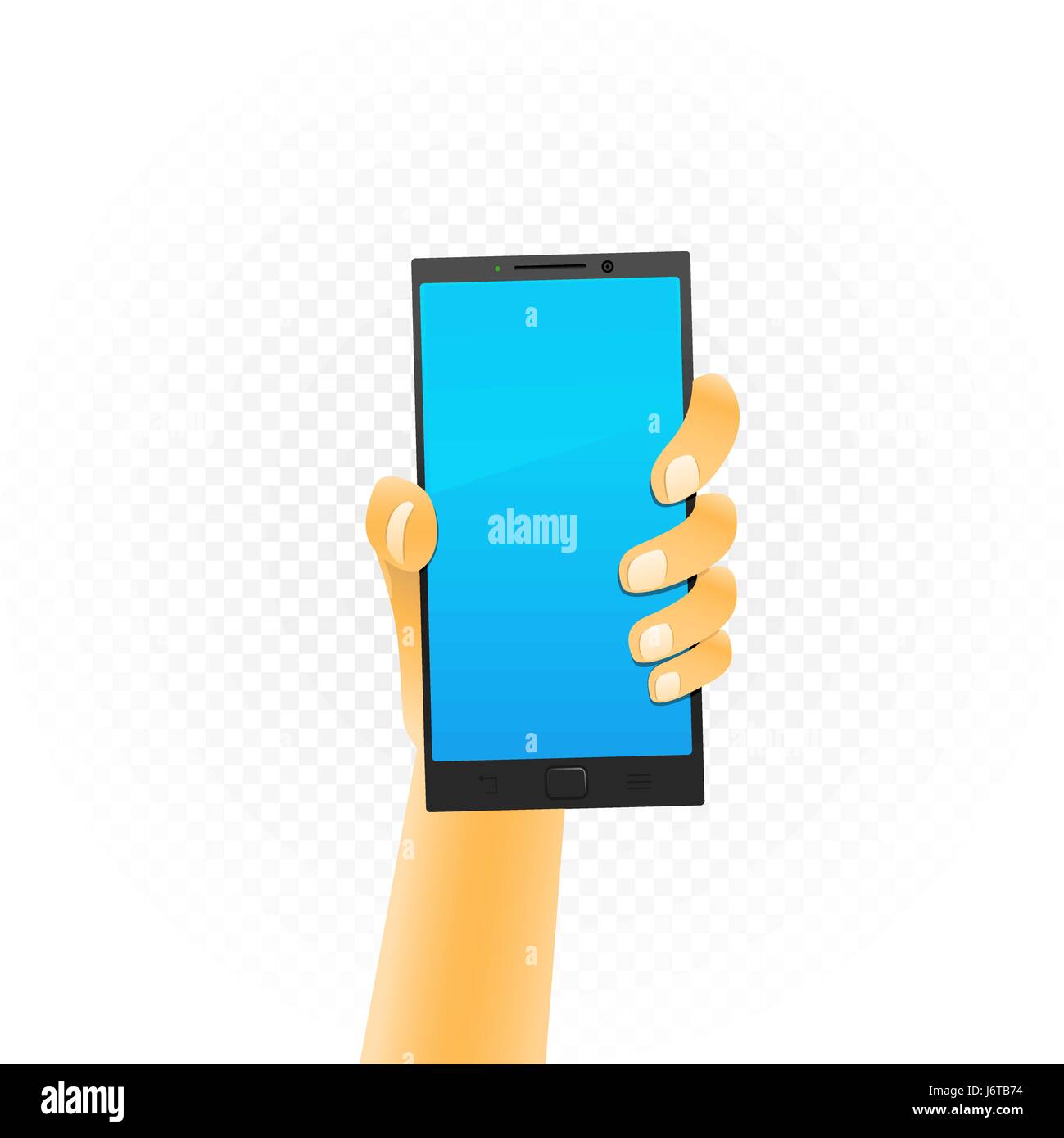 Black smartphone in hand Stock Vector Image & Art - Alamy
