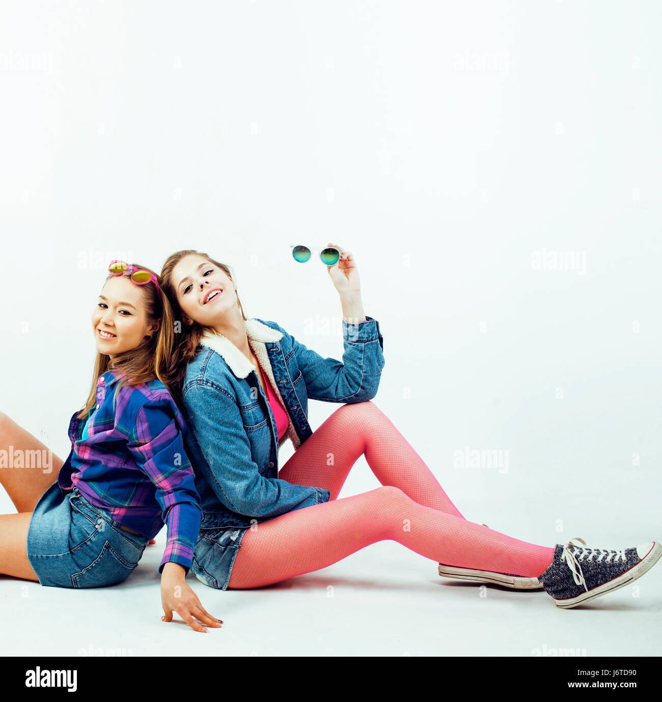 Two Best Friends Teenage Girls Together Having Fun, Posing Emoti Stock  Image - Image of portrait, friendship: 119251455