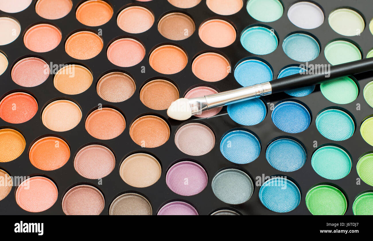 makeup eyeliner palet closeup background Stock Photo