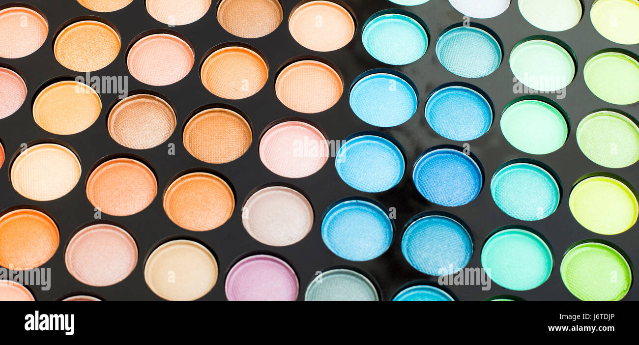 makeup eyeliner palet closeup background Stock Photo