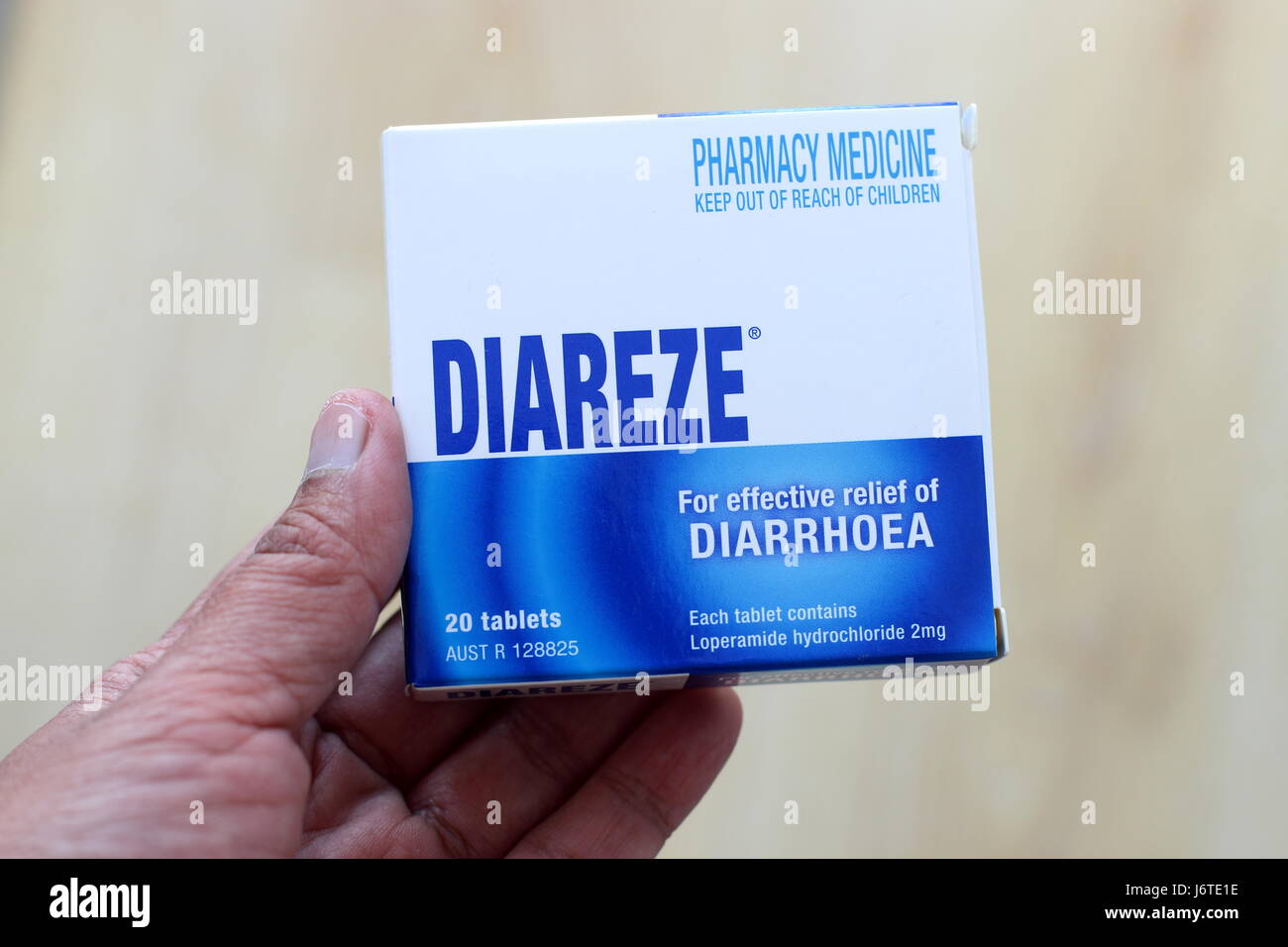 Diareze effective relief for diarrhoea Stock Photo