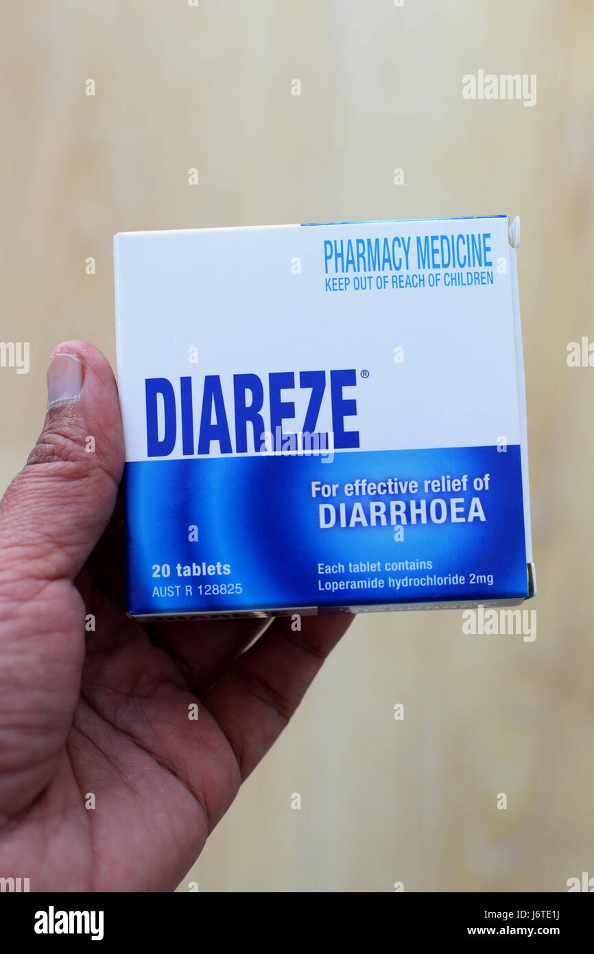 Diareze effective relief for diarrhoea Stock Photo