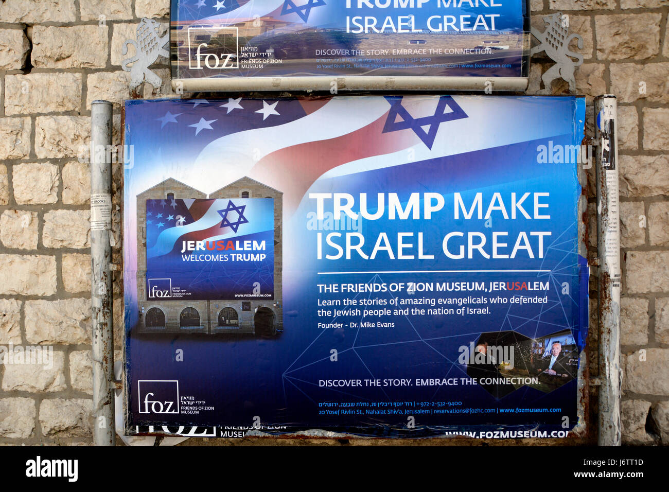 Jerusalem, Israel. 22nd May, 2017. Context and Preparations for President Donald Trump's Visit to Jerusalem, Israel Credit: Molle Wilson-Milesi/Alamy Live News Stock Photo