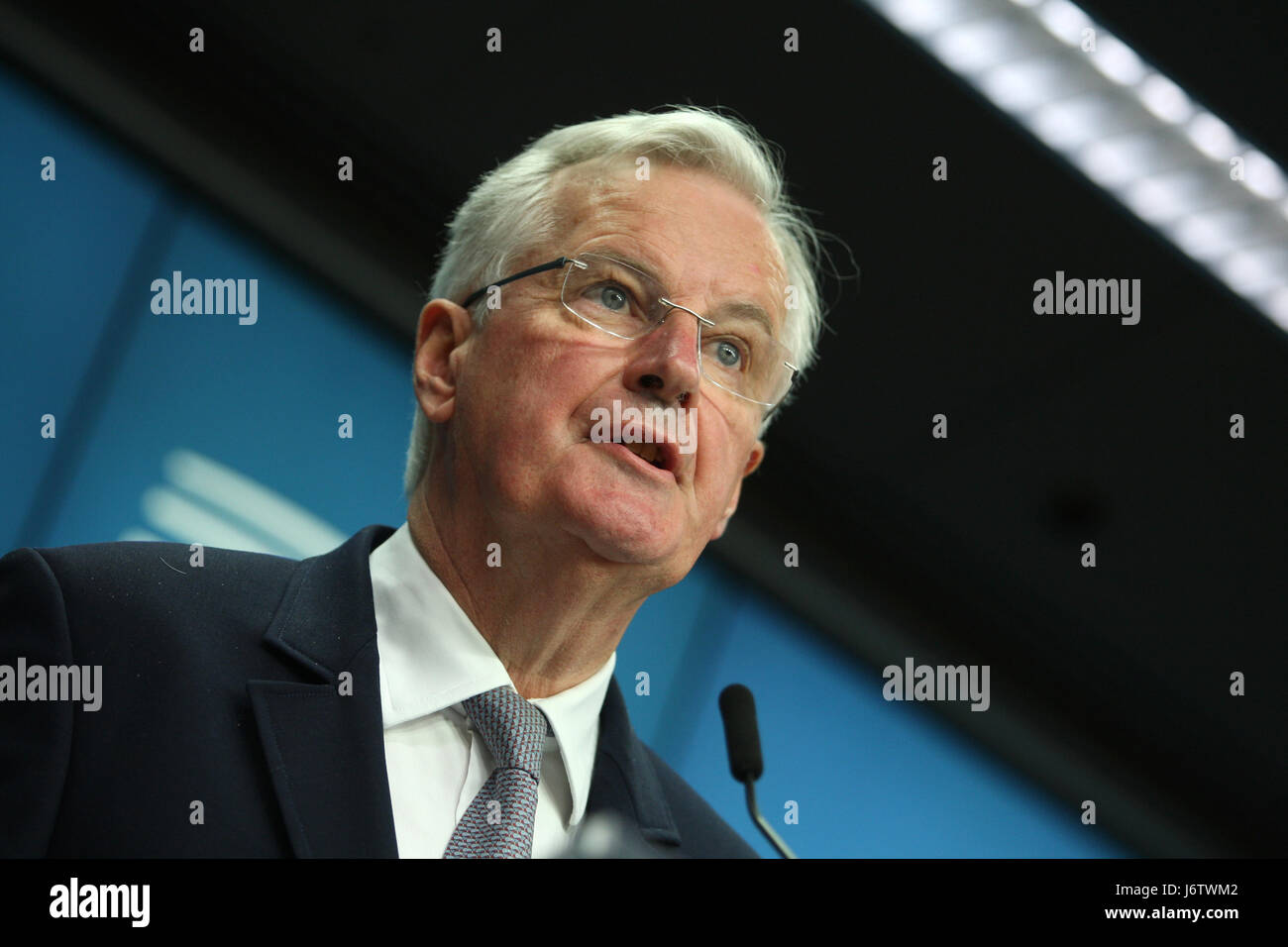 Brussels, Belgium. 22nd May, 2017. Press conference of Michel Barnier Chief negotiator for the Brexit. Credit: Leo Cavallo/Alamy Live News Stock Photo
