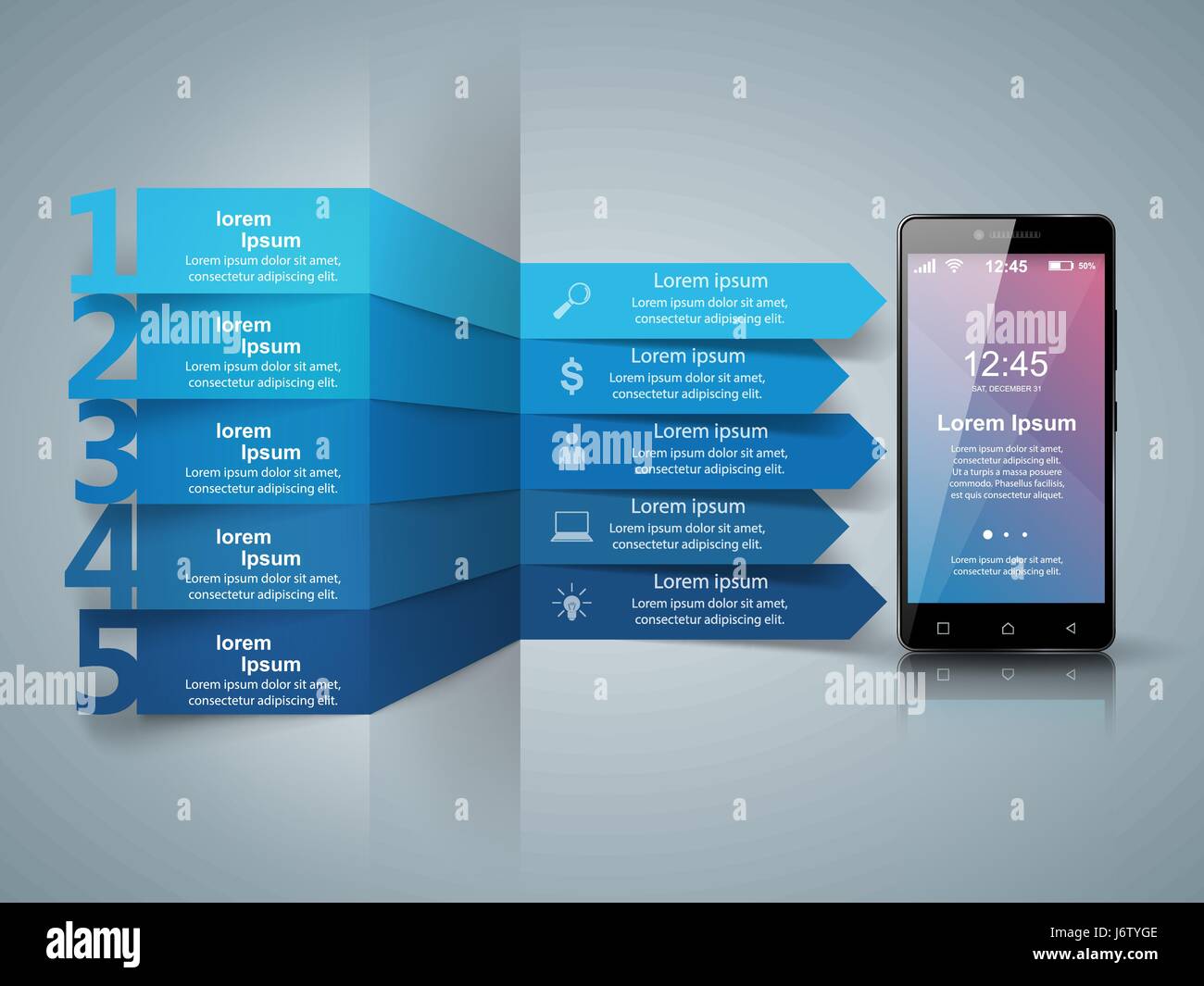 3D infographic. Smartphone icon Stock Vector Image & Art - Alamy